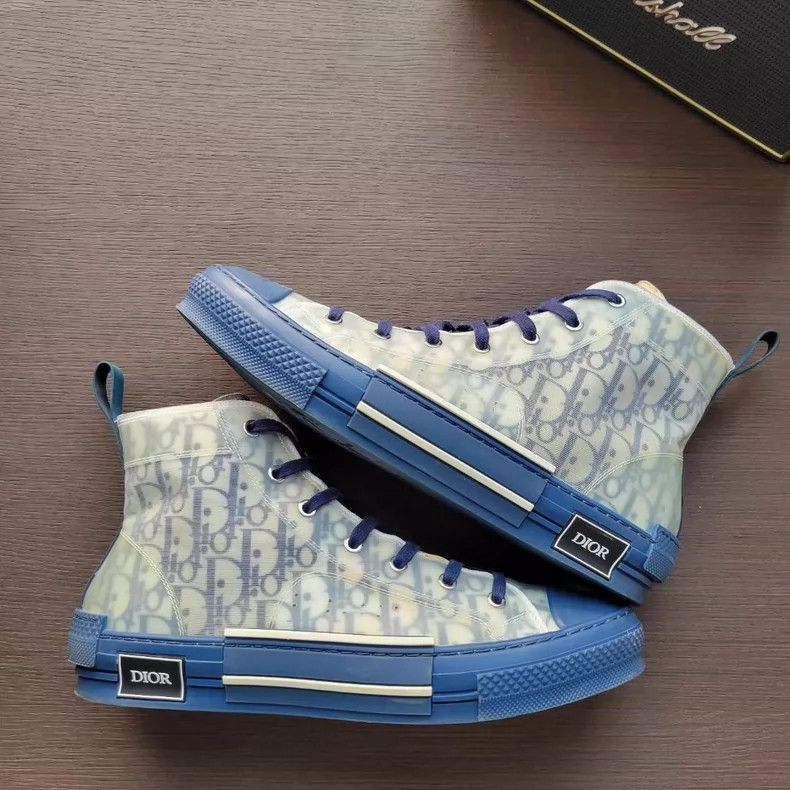 Dior Dior B23 High Sneakers with Blue Print-2506 Size US 10 / EU 43 - 4 Thumbnail