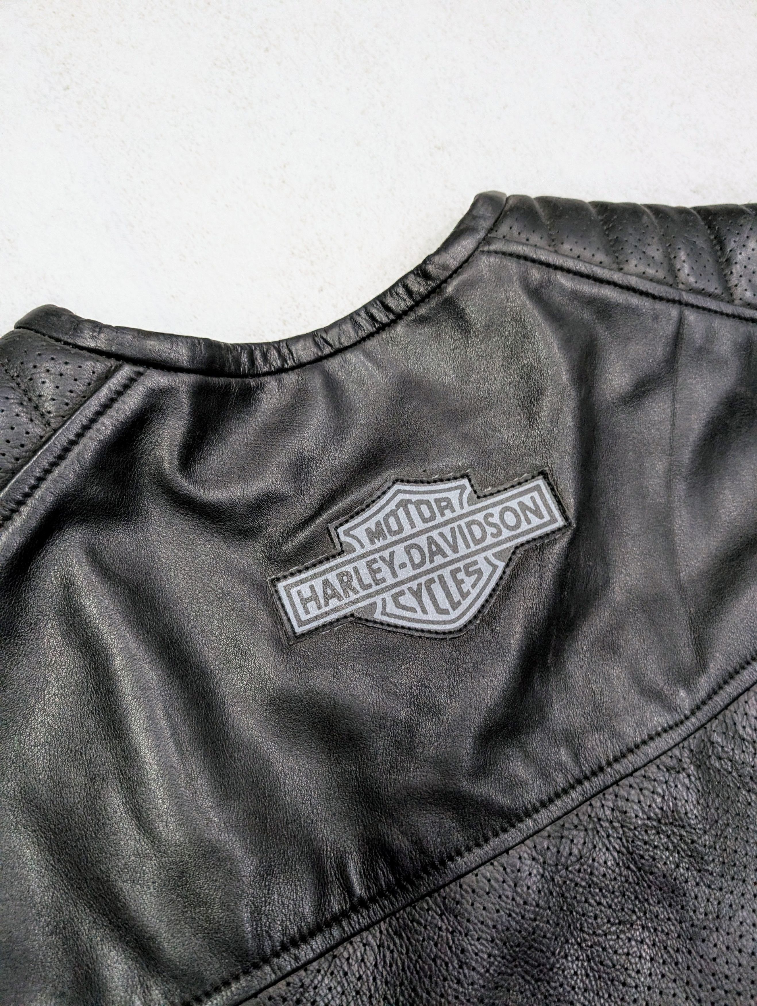 Harley Davidson 💥 Harley-Davidson Classic Leather Vest Vintage Retro Size US M / EU 48-50 / 2 - 9 Thumbnail