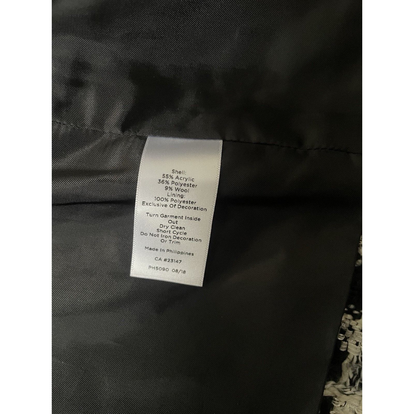 Talbots Talbots Houndstooth Black White Pearl Trim Tweed Blazer 14 Size XL / US 12-14 / IT 48-50 - 8 Thumbnail