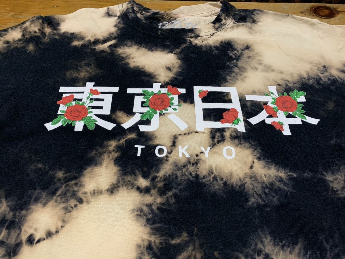 Band Tees × Vintage 90s Popular Poison Rose Tokyo Kanji Bleach Tie Dye Tee Size US S / EU 44-46 / 1 - 3 Thumbnail