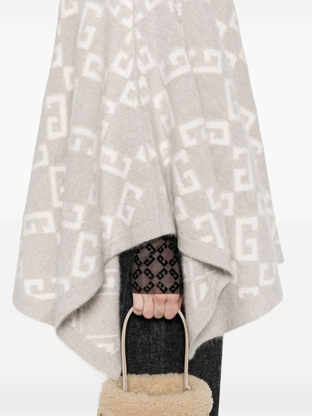 Givenchy o1w1db10326 Hooded Poncho in Beige Size XS / US 0-2 / IT 36-38 - 5 Thumbnail