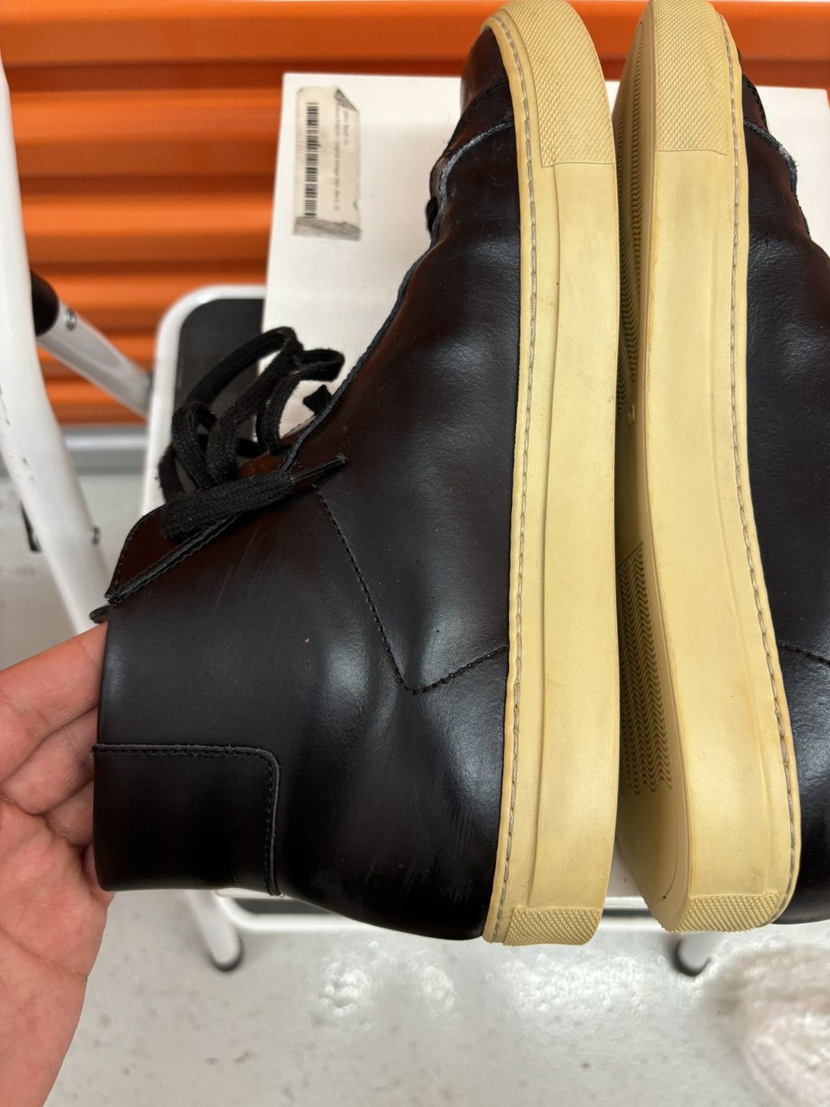 Common Projects × Designer ***FINAL DROP***RARE COMMON PROJECTS VINTAGE HIGH LEATHER 43 Size US 10.5 / EU 43-44 - 12 Thumbnail