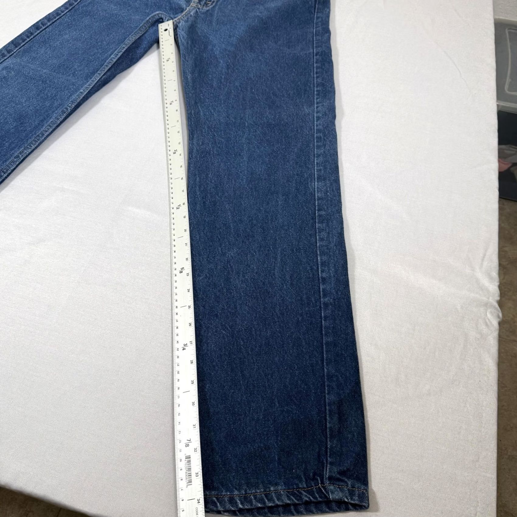 Levi's VINTAGE Levi's Jeans Mens 36x34 Blue 505 Orange Tab Straight Fit Denim Pants 90s Size US 36 / EU 52 - 4 Thumbnail