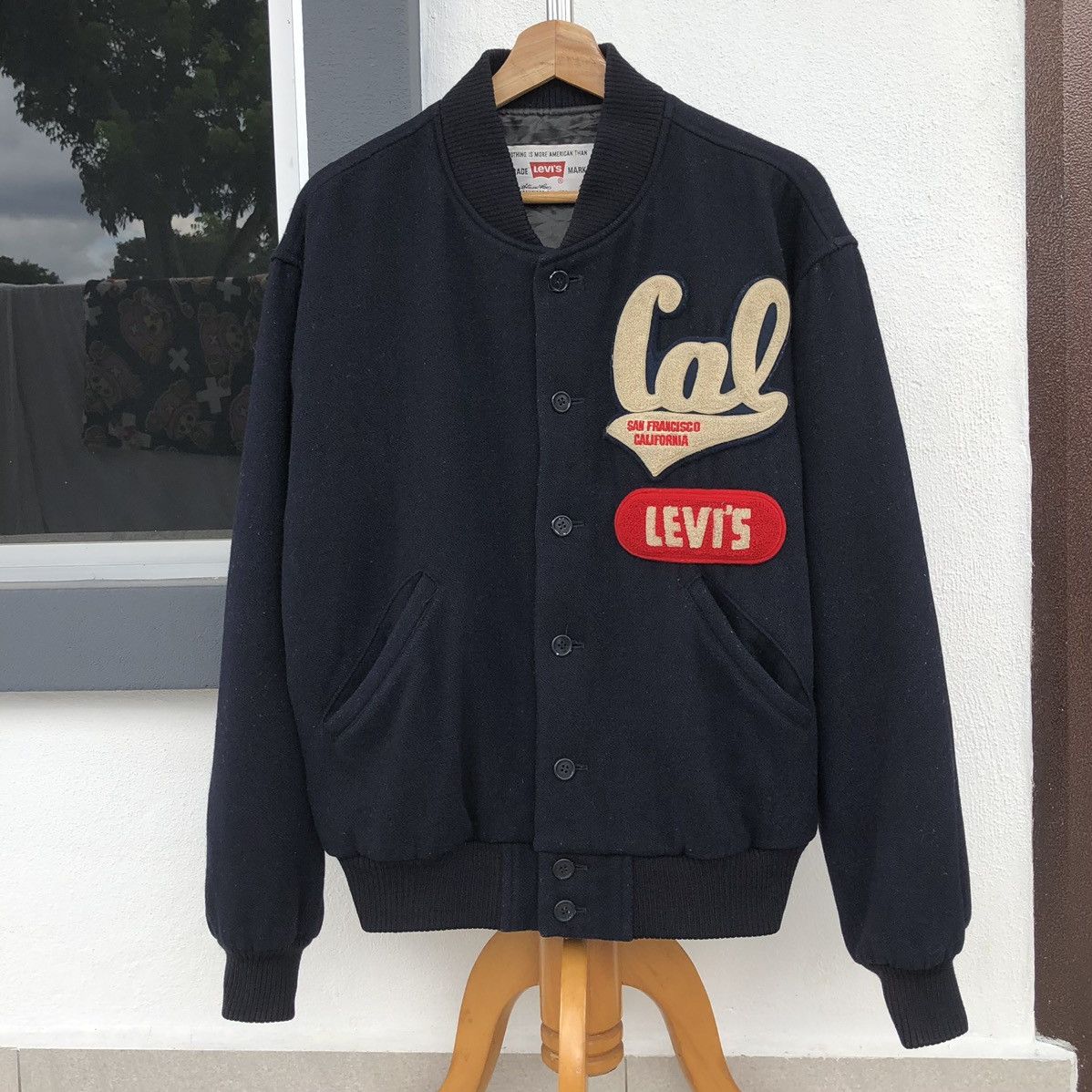 Levi's Vintage 90's Levis Wool Varsity Jacket Size US L / EU 52-54 / 3 - 2 Thumbnail