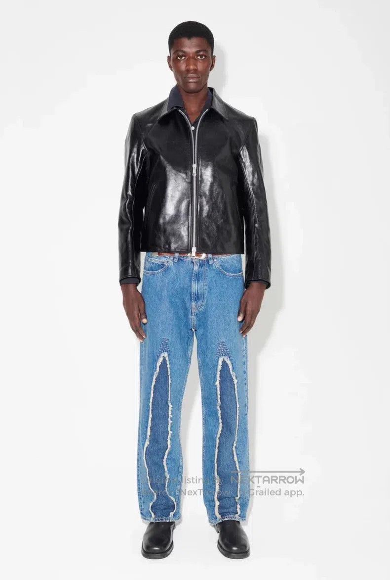 Our Legacy Our Legacy Washed Blue Destroyed Lace Straight Jeans Size US 31 - 9 Thumbnail