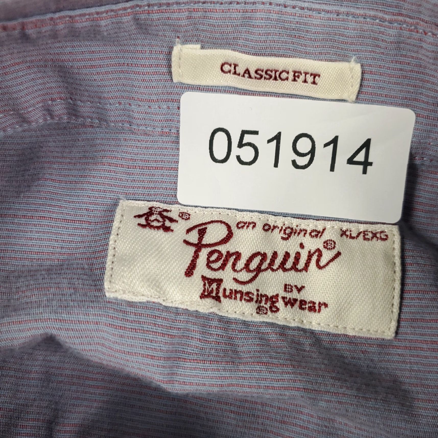 Original Penguin Original Penguin Red Gray Striped Button-Up Shirt Mens XL Casual Long Sleeve Size US XL / EU 56 / 4 - 8 Thumbnail