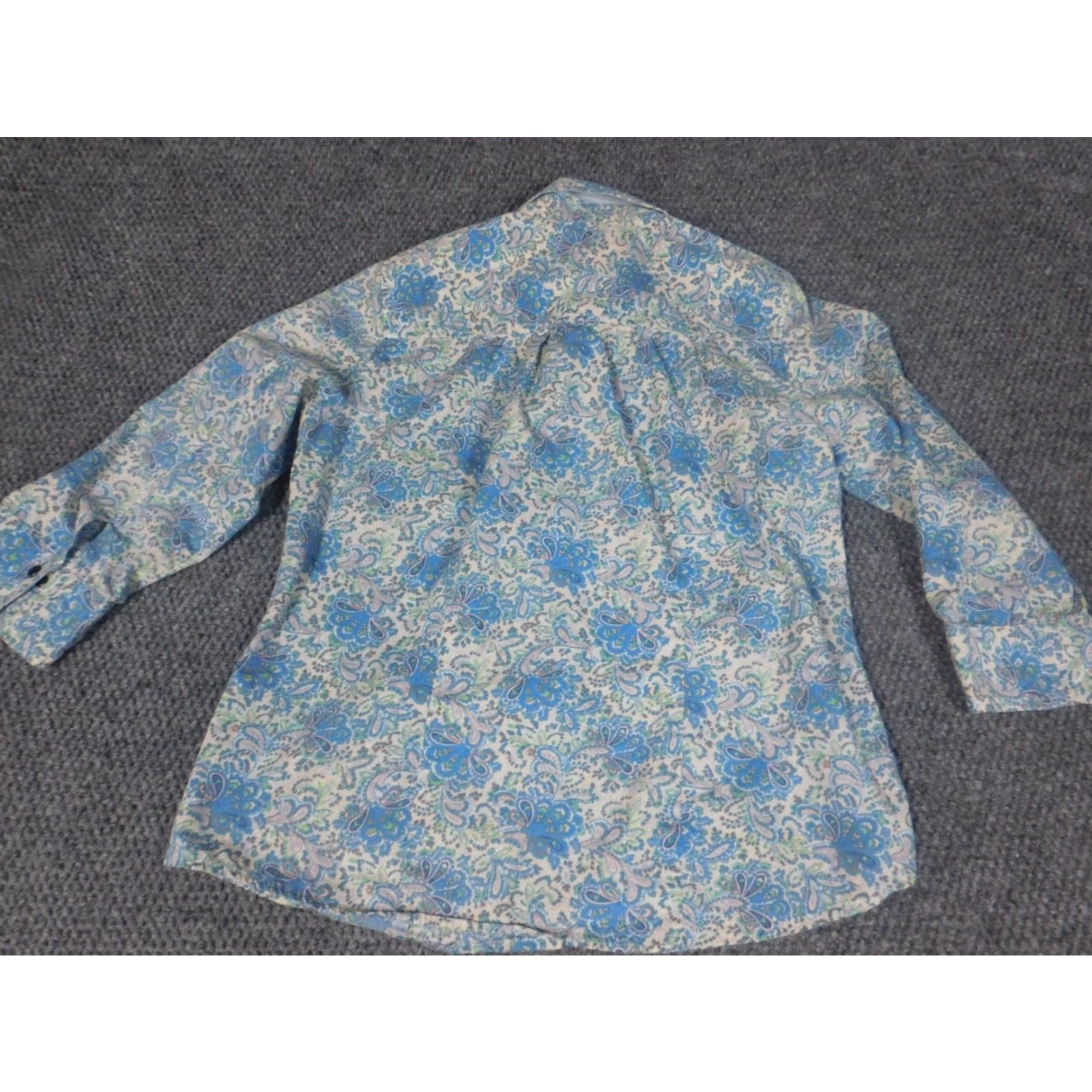 Vintage Harve Benard Womens Blouse Small blue floral button down Size S / US 4 / IT 40 - 6 Thumbnail