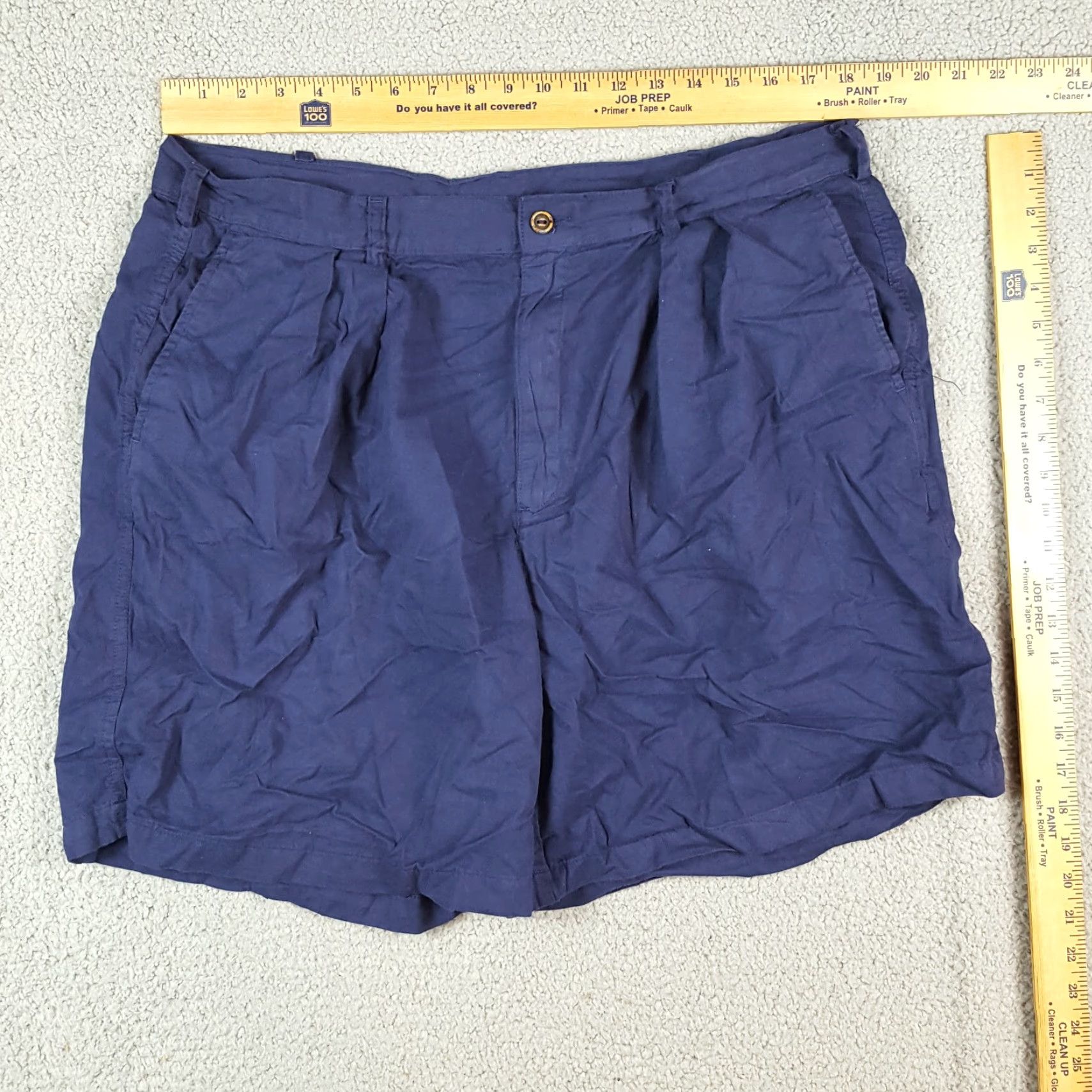 Vintage Vintage Higgins Men's Blue Pleated Relaxed Fit Chino Shorts Size 40 Summer Casual Outdoor Golf Tennis Size US 40 / EU 56 - 5 Thumbnail