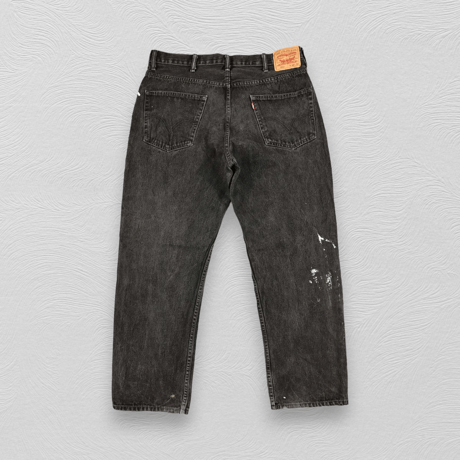 Levi's Vintage Levis 550 Jeans Faded Black Denim KJ263 Size US 37 - 2 Thumbnail