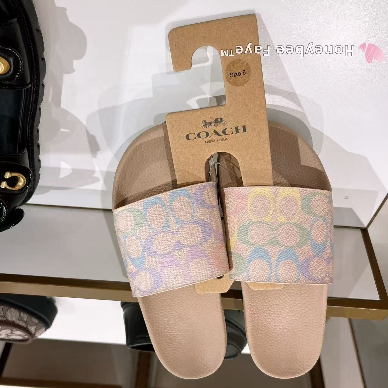 Coach Udele Sport Slide In Signature Canvas CCO03 Size US 7 / IT 37 - 3 Thumbnail