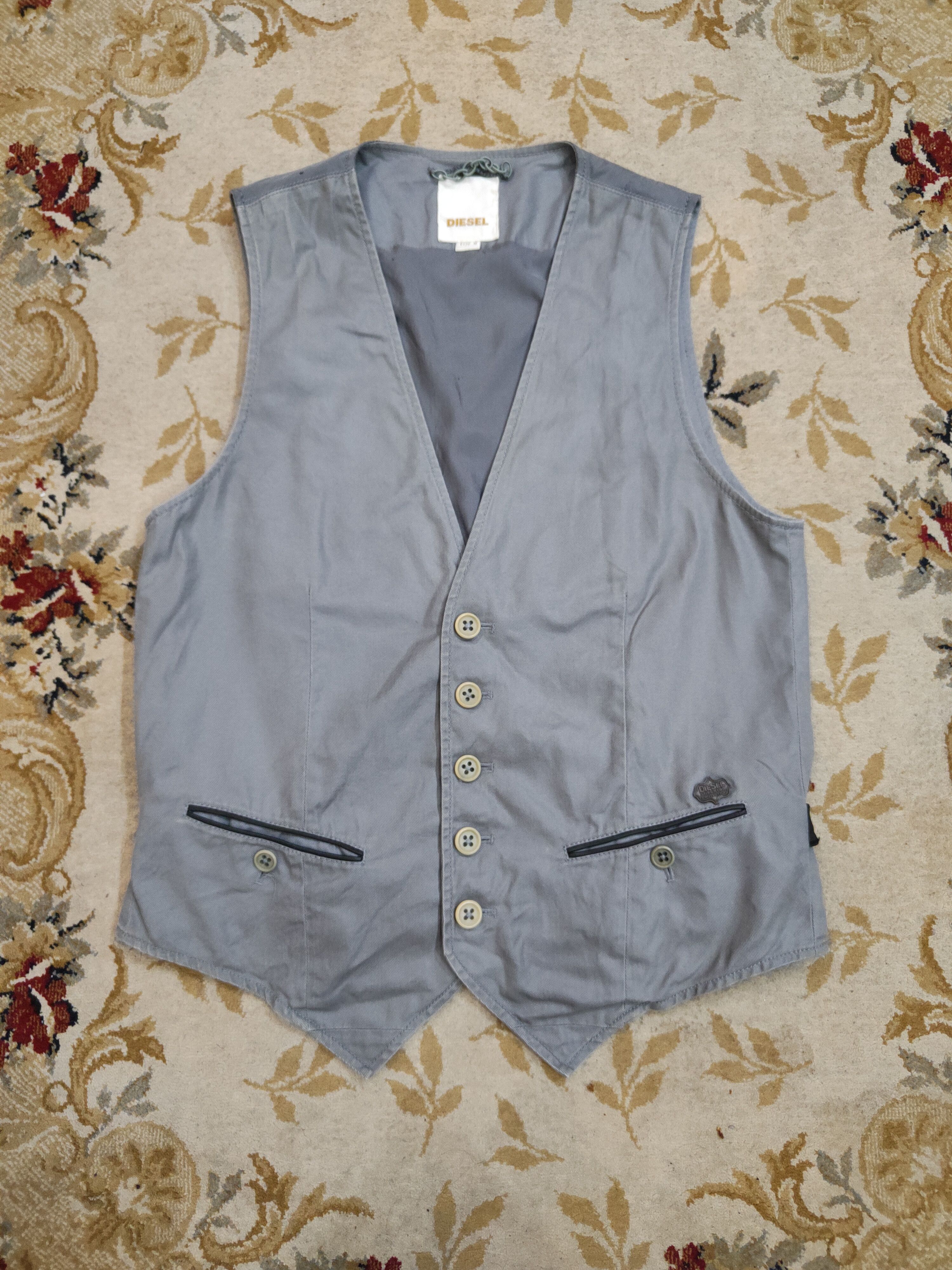 image of Diesel Waistcoat in Grey, Men's (Size Medium)