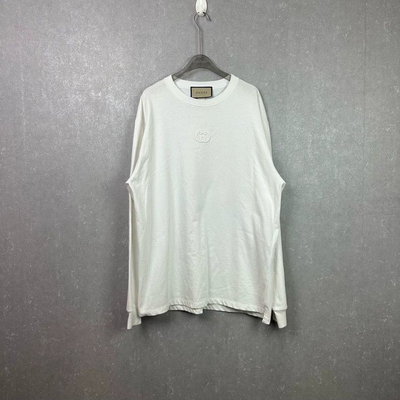 Gucci Gucci SS24 solid color Logo embroidery round-neck long-slee Size US M / EU 48-50 / 2 - 1 Thumbnail