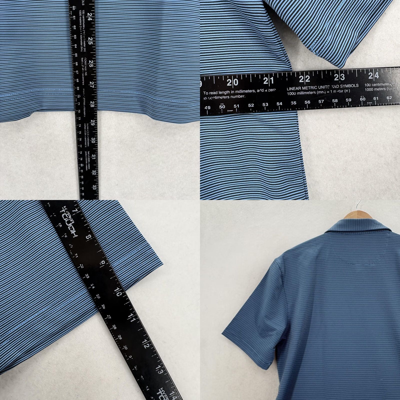 Vintage Greg Norman Polo Shirt Mens M Blue Stripe ML75 PlayDry UPF 50+ NWT Polo Shirt Size US M / EU 48-50 / 2 - 8 Thumbnail
