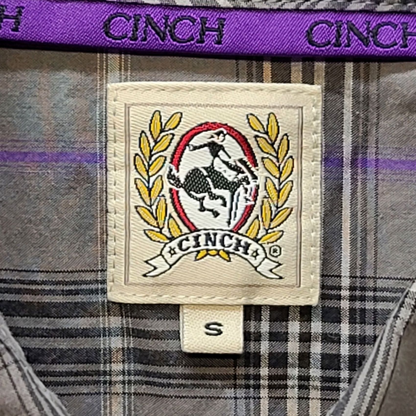 Vintage Cinch Shirt Mens S Button Up Regular Fit Long Sleeve Western Plaid Gray Cotton Cowboy Casual Shirt Mens S Size US S / EU 44-46 / 1 - 3 Thumbnail