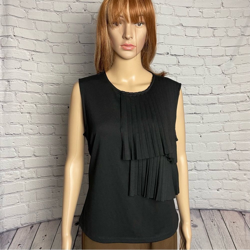 Elie Tahari NWT New $78 T Tahari Ponte Shell Black Tank Top Szie M Size M / US 6-8 / IT 42-44 - 3 Thumbnail