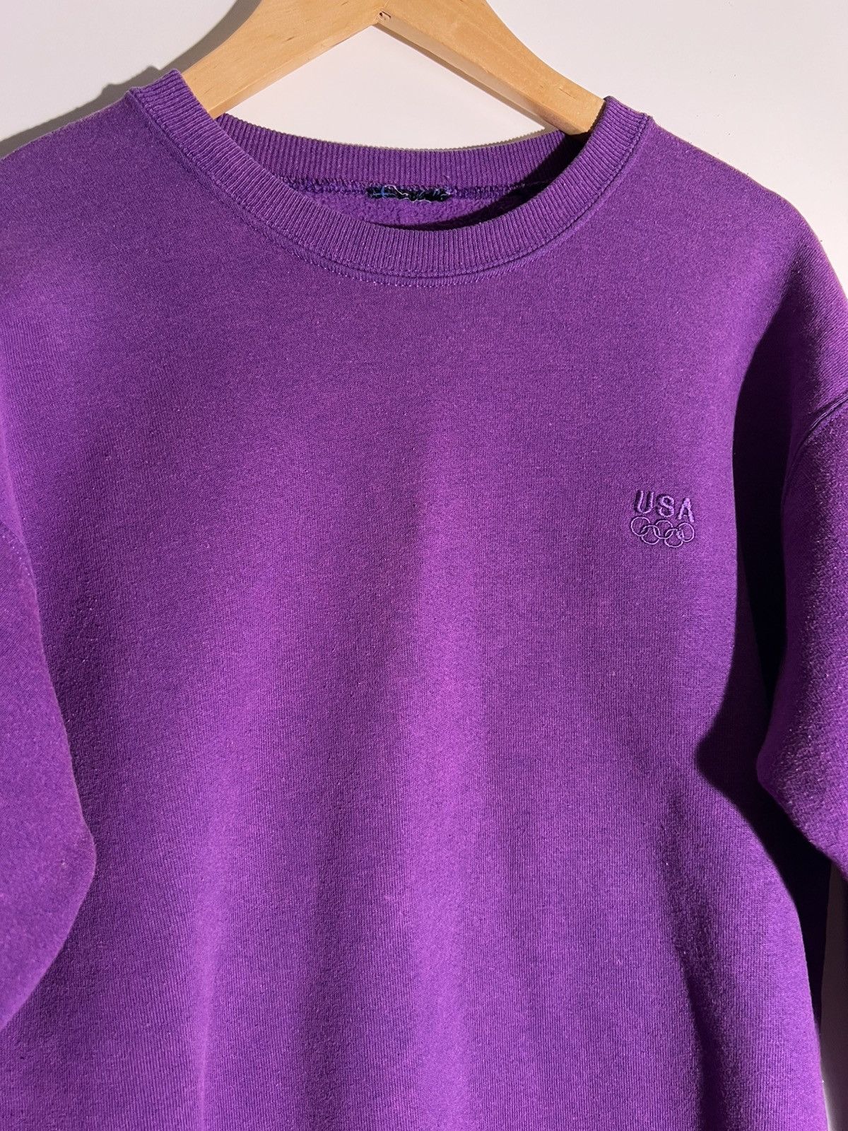 Vintage 90’s VTG Vintage US Olympics Rings Purple Retro Sweatshirt Size US M / EU 48-50 / 2 - 3 Thumbnail