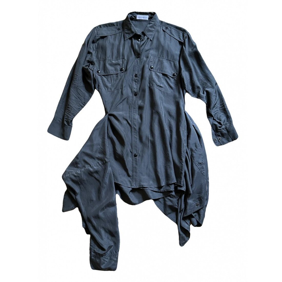 Silk shirt dress