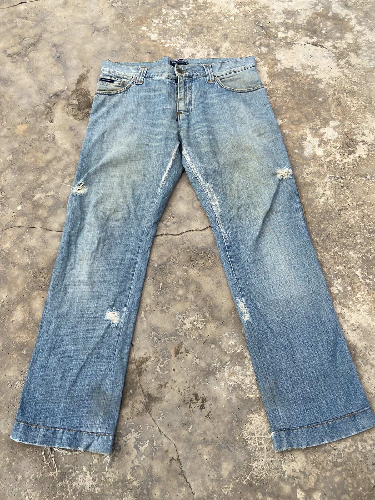 Dolce & Gabbana VINTAGE DOLCE & GABBANA DISTRESSED PANT Size US 32 / EU 48 - 1 Thumbnail