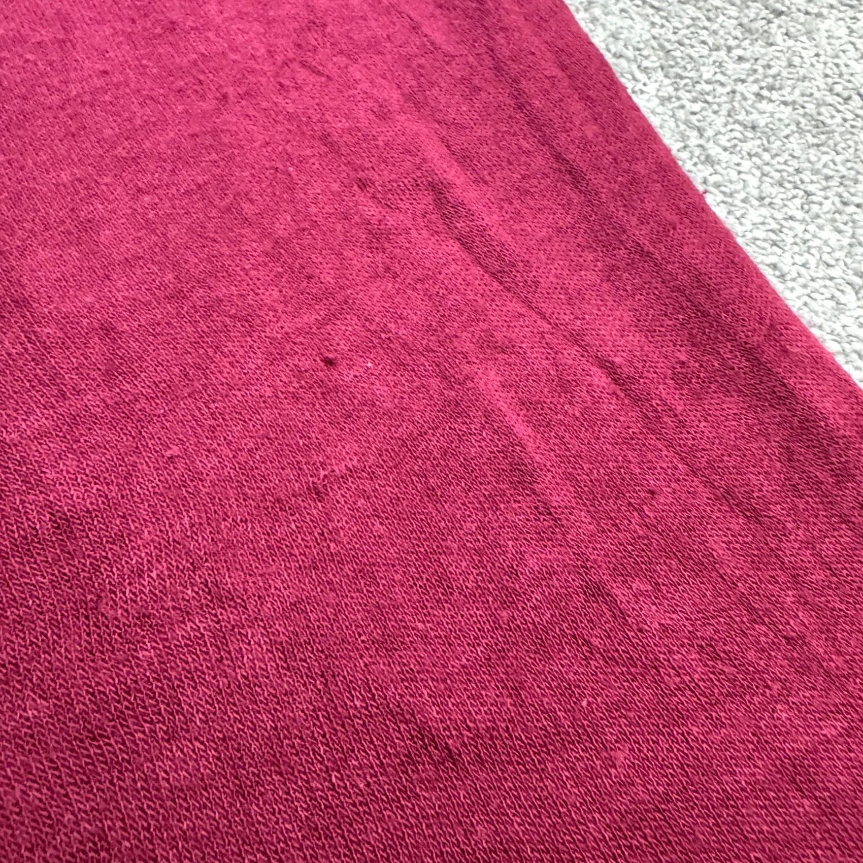 Vintage Piko 1988 Tunic Sweater Top Womens Medium Burgundy Red Short Sleeve Acrylic Knit Shirt Blouse Size M / US 6-8 / IT 42-44 - 5 Thumbnail