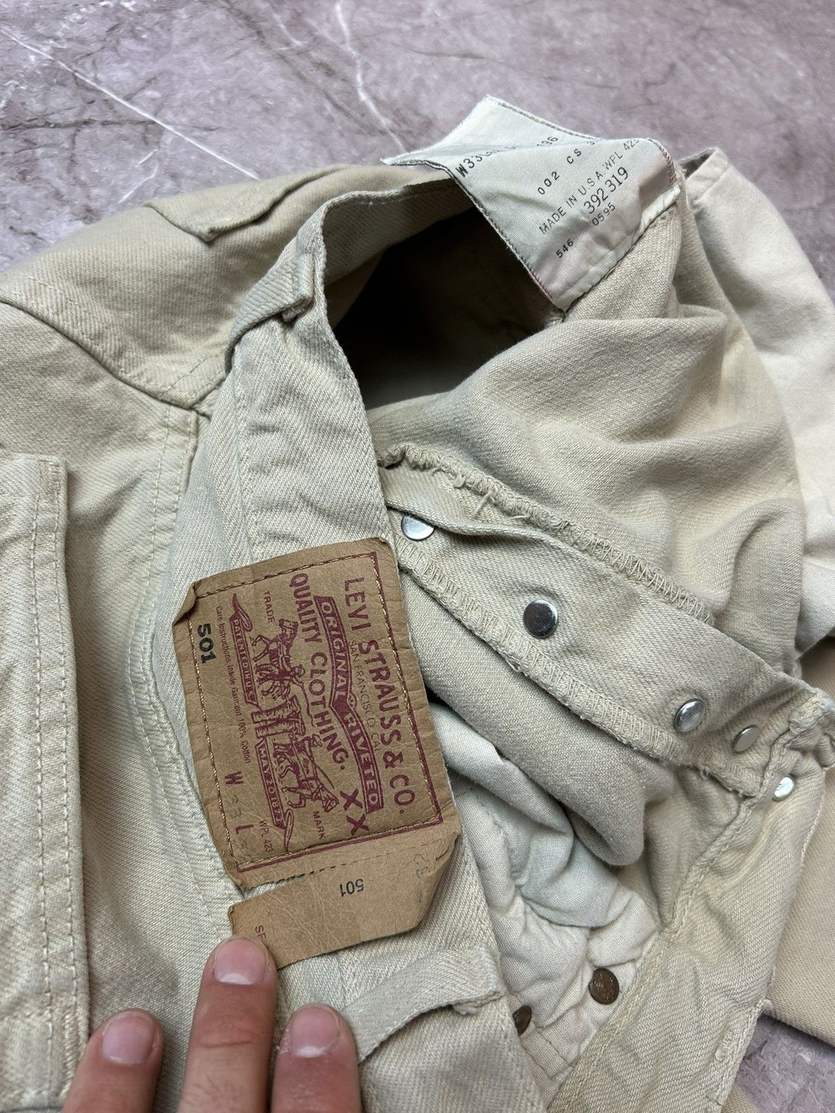 Levi's × Vintage Levis 501 USA Made Vintage Denim Jeans 6572AC Size US 33 - 10 Thumbnail