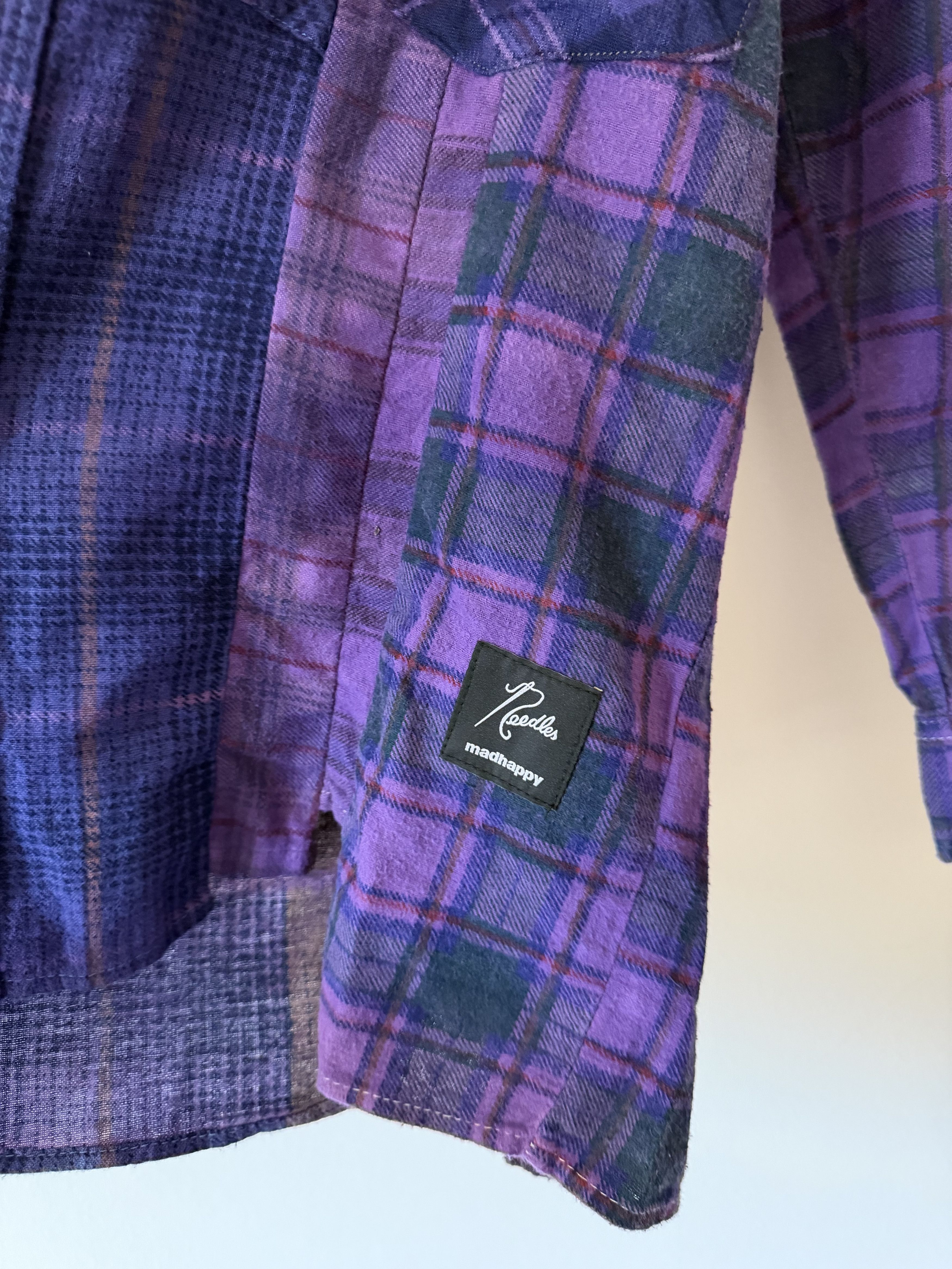 Needles Madhappy Needles Rebuild 7 Cuts Flannel in Overdyed Purple Size US XS / EU 42 / 0 - 4 Thumbnail