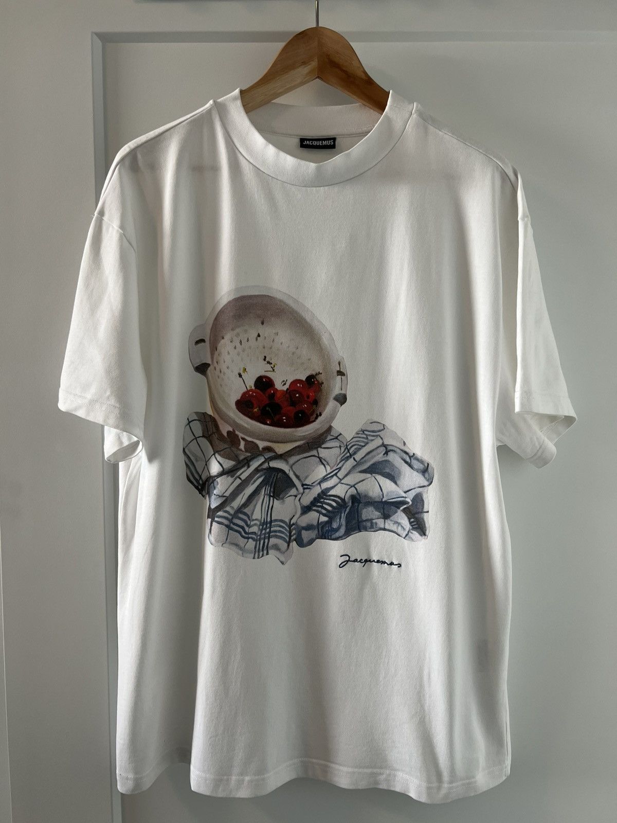 Jacquemus Jacquemus Cherry Cerises White T Shirt Size US L / EU 52-54 / 3 - 3 Thumbnail