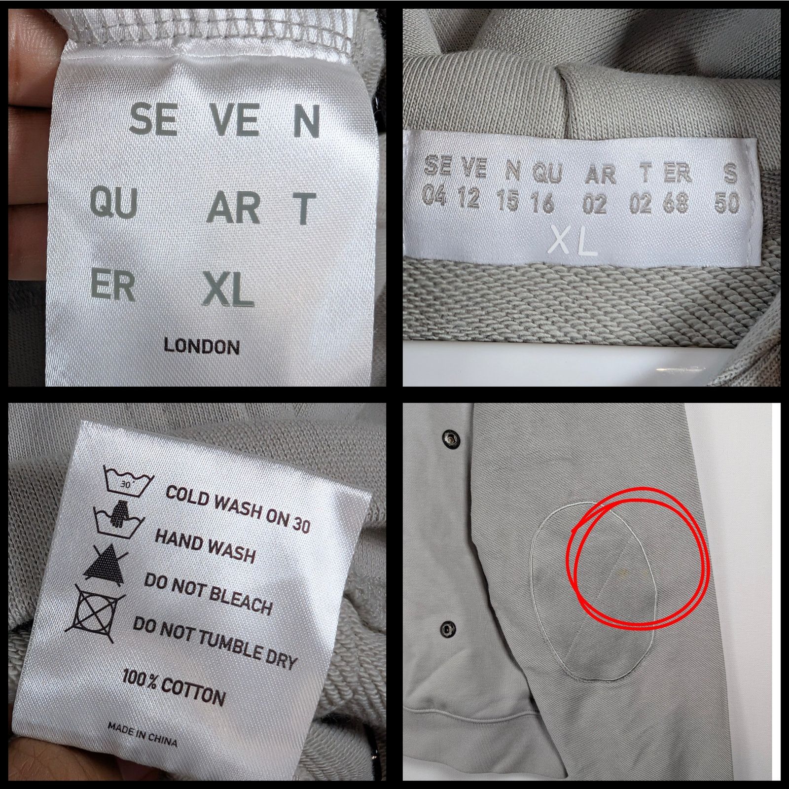 Unknown London Evolve x Seven Quarters Snap On Pocket Heavyweight Hoodie XL Size US XL / EU 56 / 4 - 7 Thumbnail