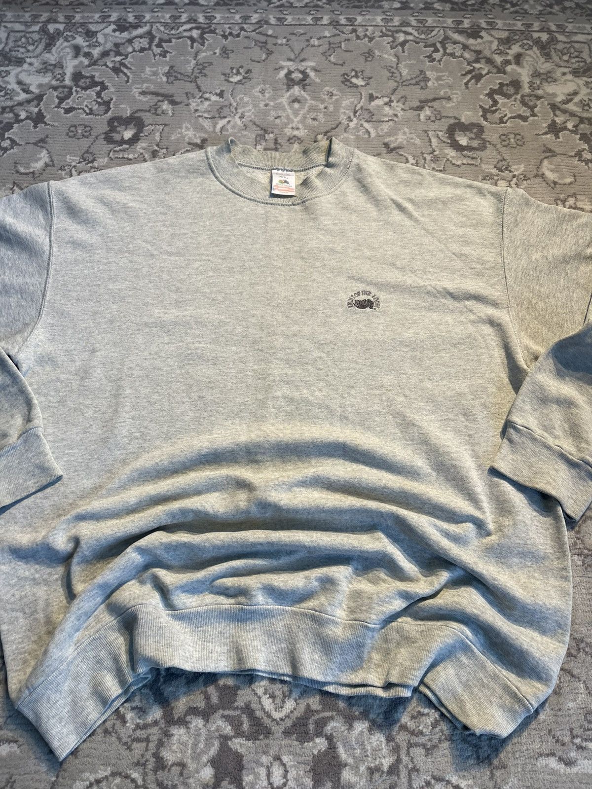Designer × Fruit Of The Loom × Vintage Vintage Sweatshirt 90s Fruit Of The Loom Gray Size US M / EU 48-50 / 2 - 3 Thumbnail