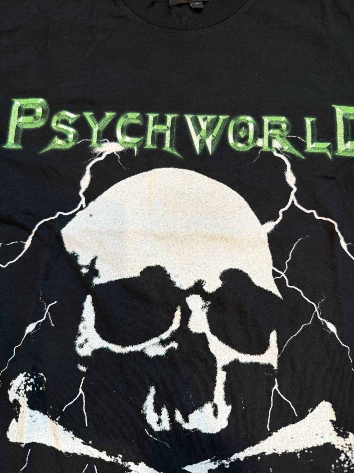 Psychworld × Vintage Psychworld Vintage Skelton Black / Green Tee Size US S / EU 44-46 / 1 - 2 Thumbnail