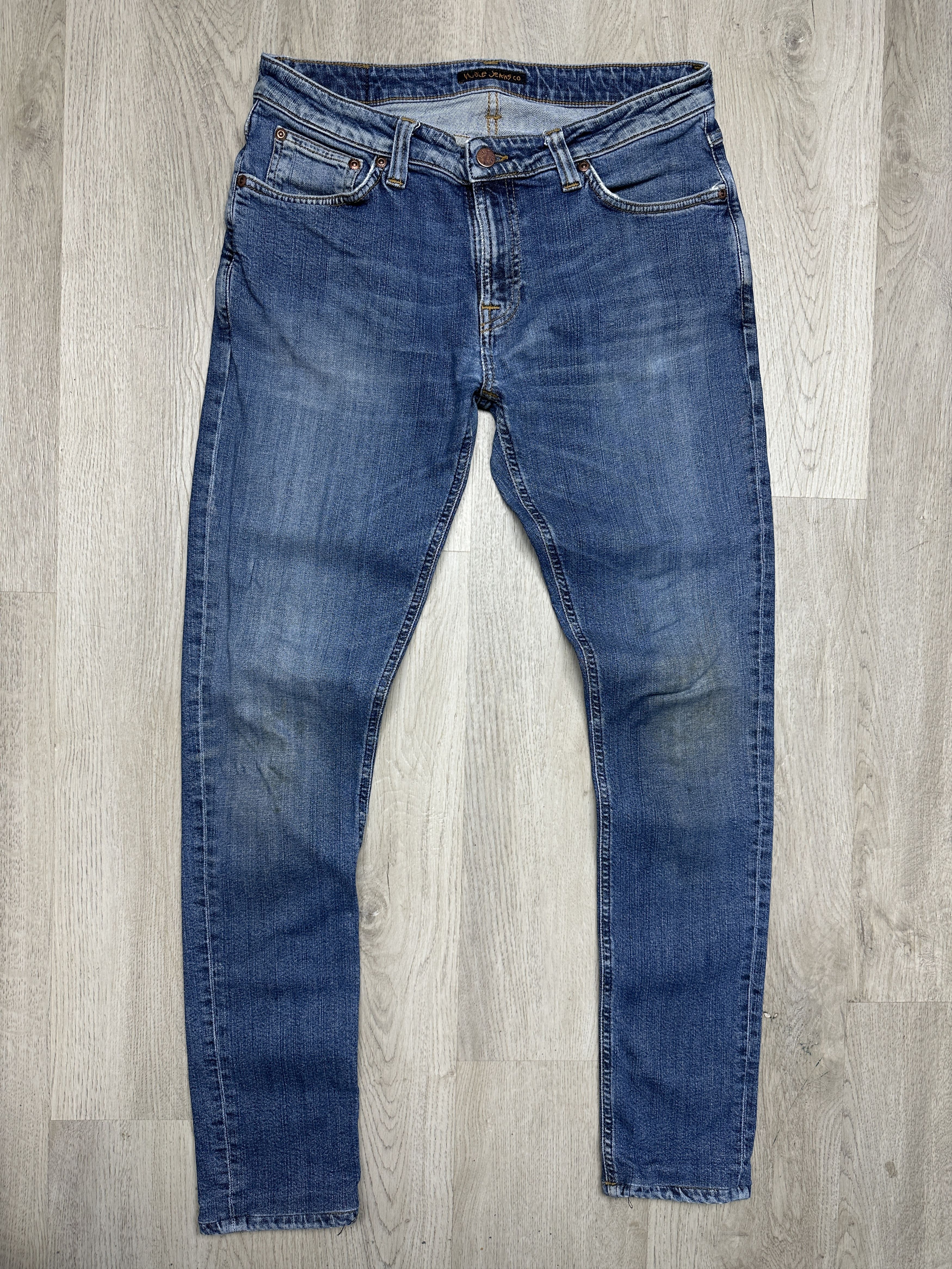 Nudie Jeans Nudie Jeans Skinny Lin Mens Denim Pants Size US 33 - 4 Thumbnail