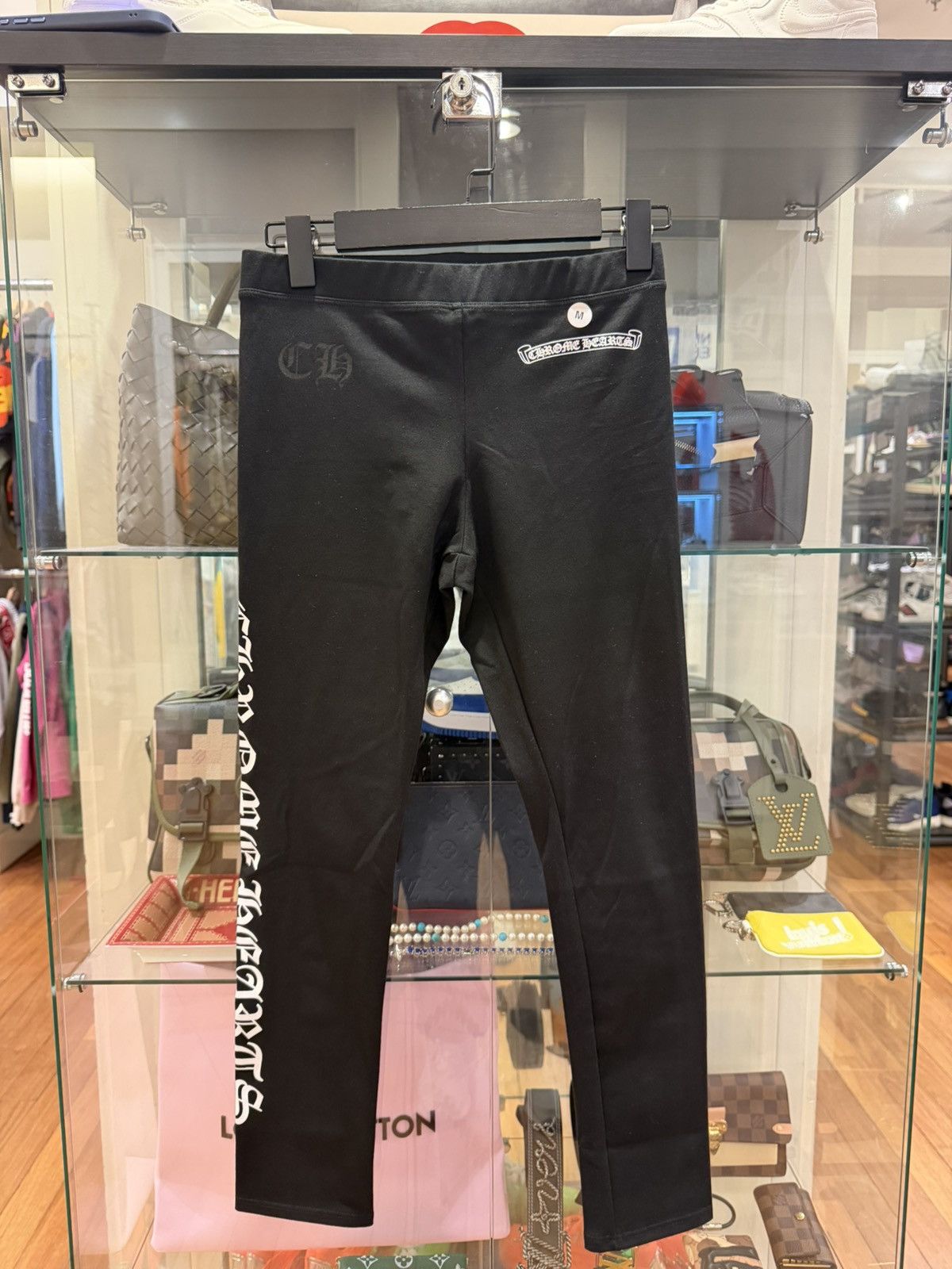 Chrome Hearts Chrome Hearts WMN Scroll Script Logo Leggings - Black Size 28" / US 6 / IT 42 - 1 Thumbnail