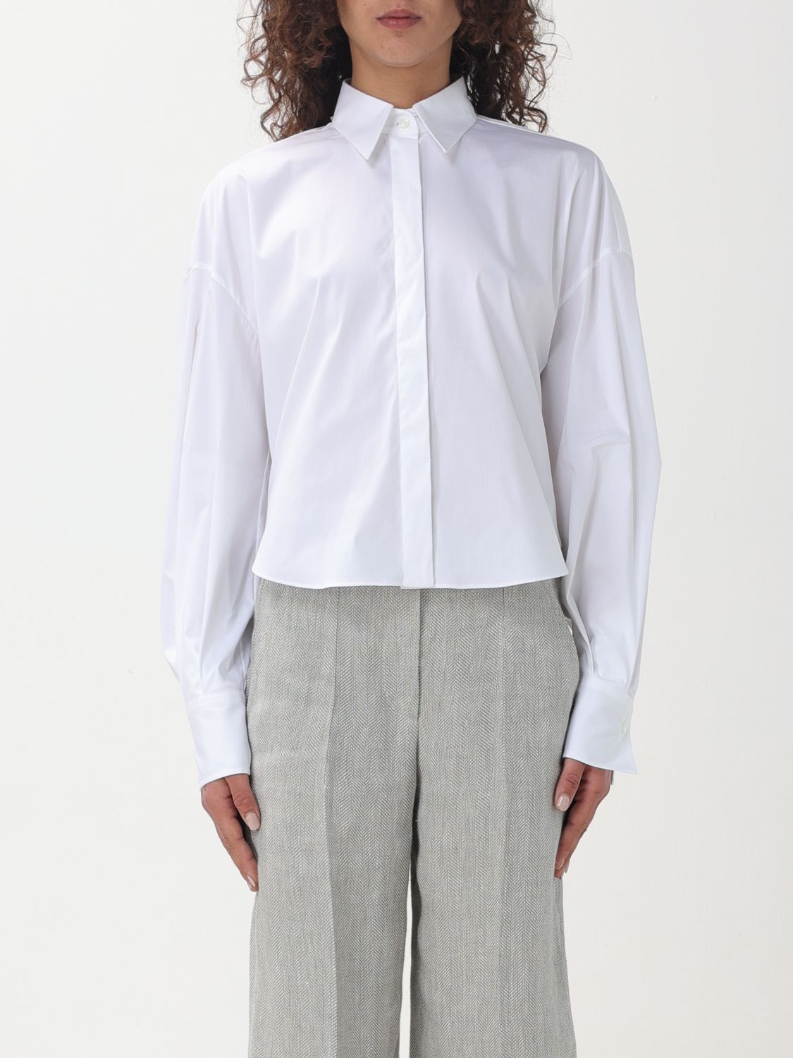 image of Brunello Cucinelli Shirt Woman White, Women's (Size Medium)