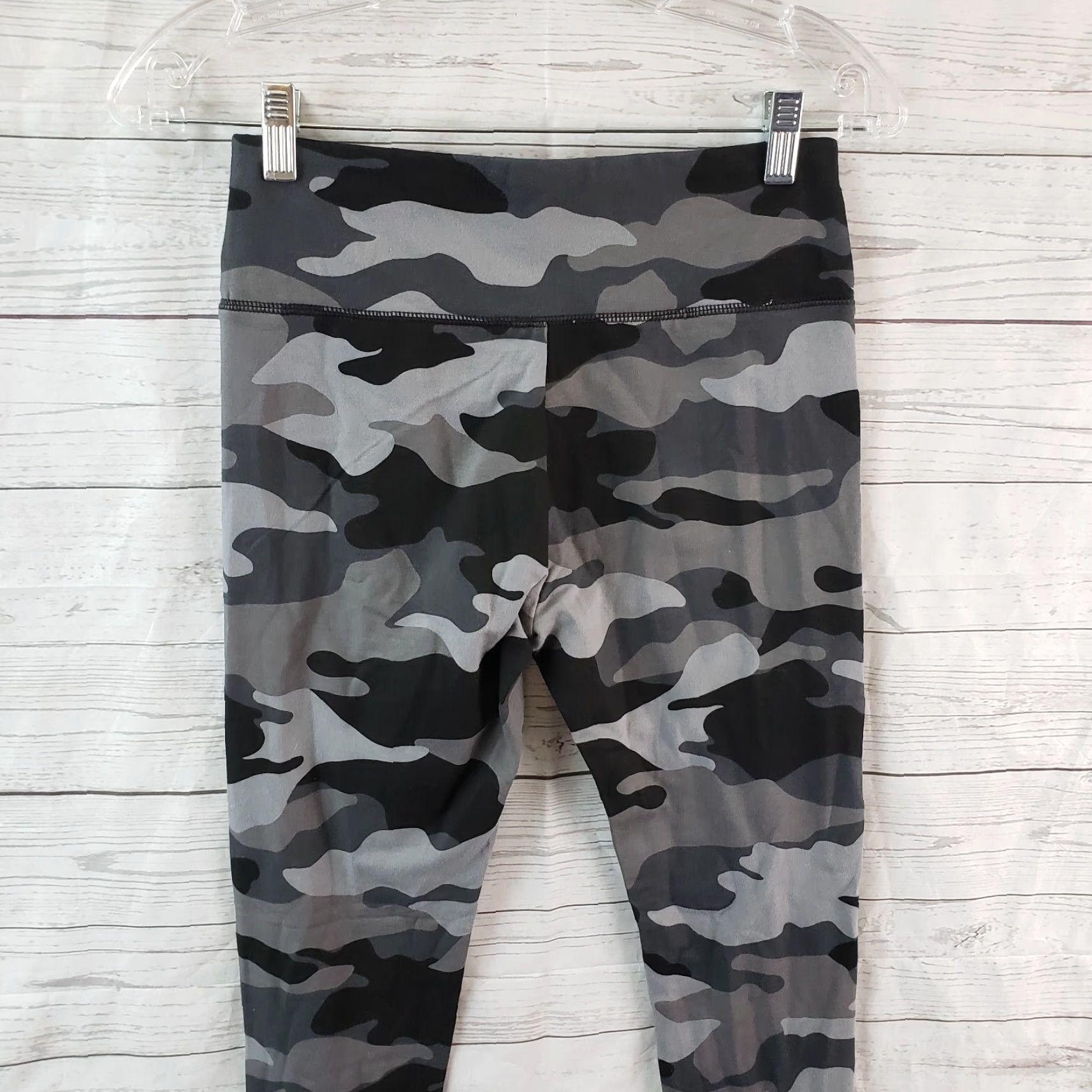 Vintage Wild Fable Leggings Women S Black Camouflage Cotton Blend Size 28" / US 6 / IT 42 - 4 Thumbnail