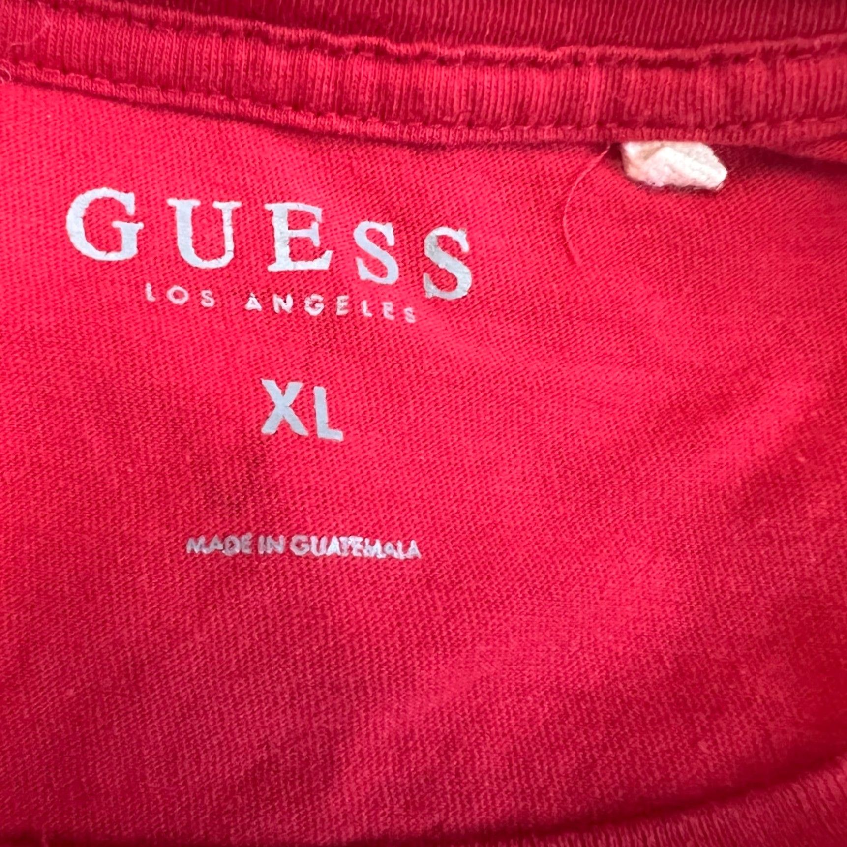 Guess GUESS Shirt Adult XL Red All Over Print Short Sleeve Crew Neck Mens XL Red All Over Print 90s? Size US XL / EU 56 / 4 - 4 Thumbnail