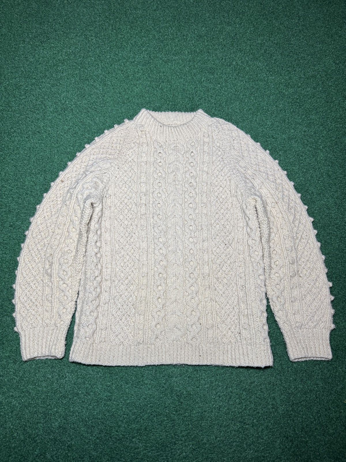 Vintage True Vintage Fisherman Cable Knit Sweater 17x23 Wool Size XS / US 0-2 / IT 36-38 - 1 Thumbnail