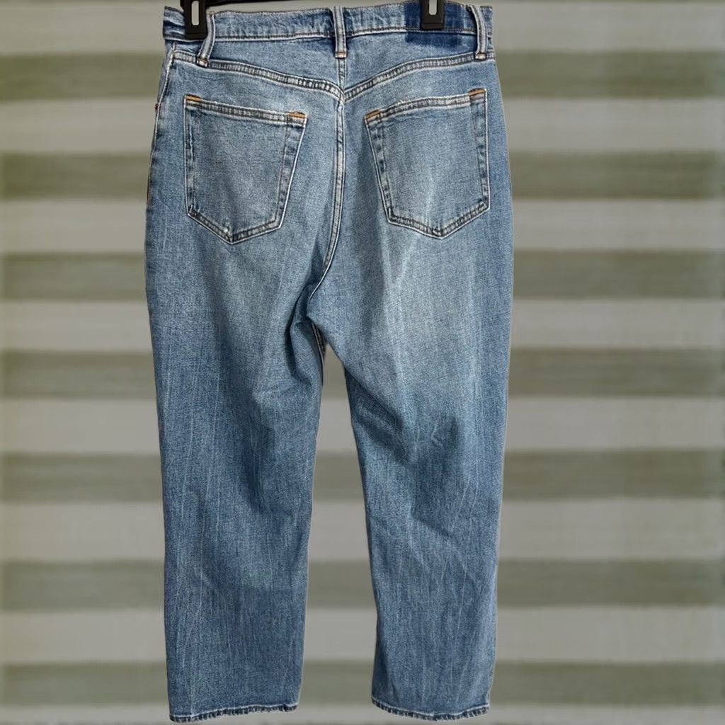 Abercrombie & Fitch Abercrombie & Fitch Curve Love The Ankle Straight Ultra High Rise 29/8R Women 29 Blue Straight Regular Jeans Size ONE SIZE - 1 Thumbnail