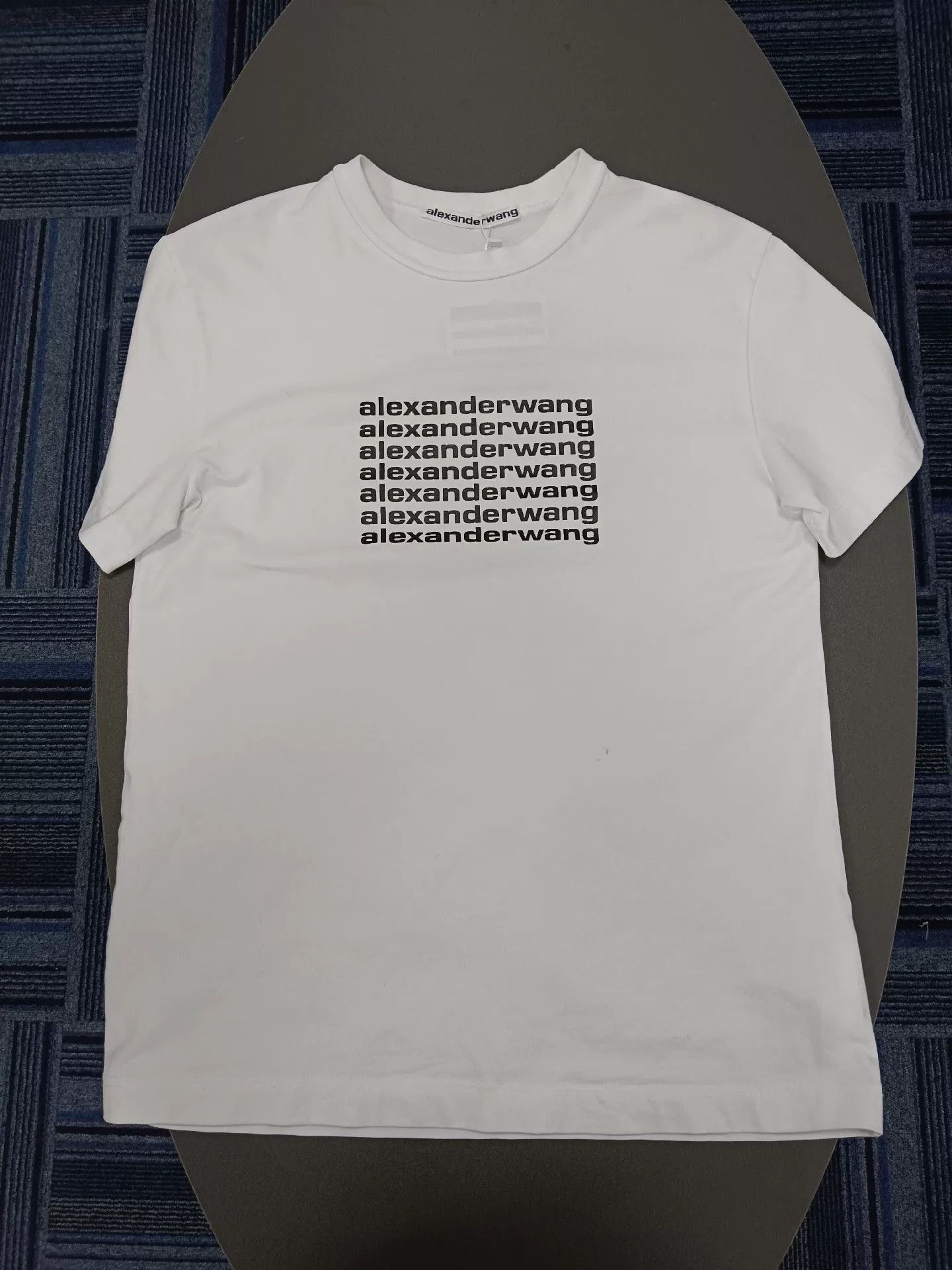 alexander wang white letter print t-shirt.