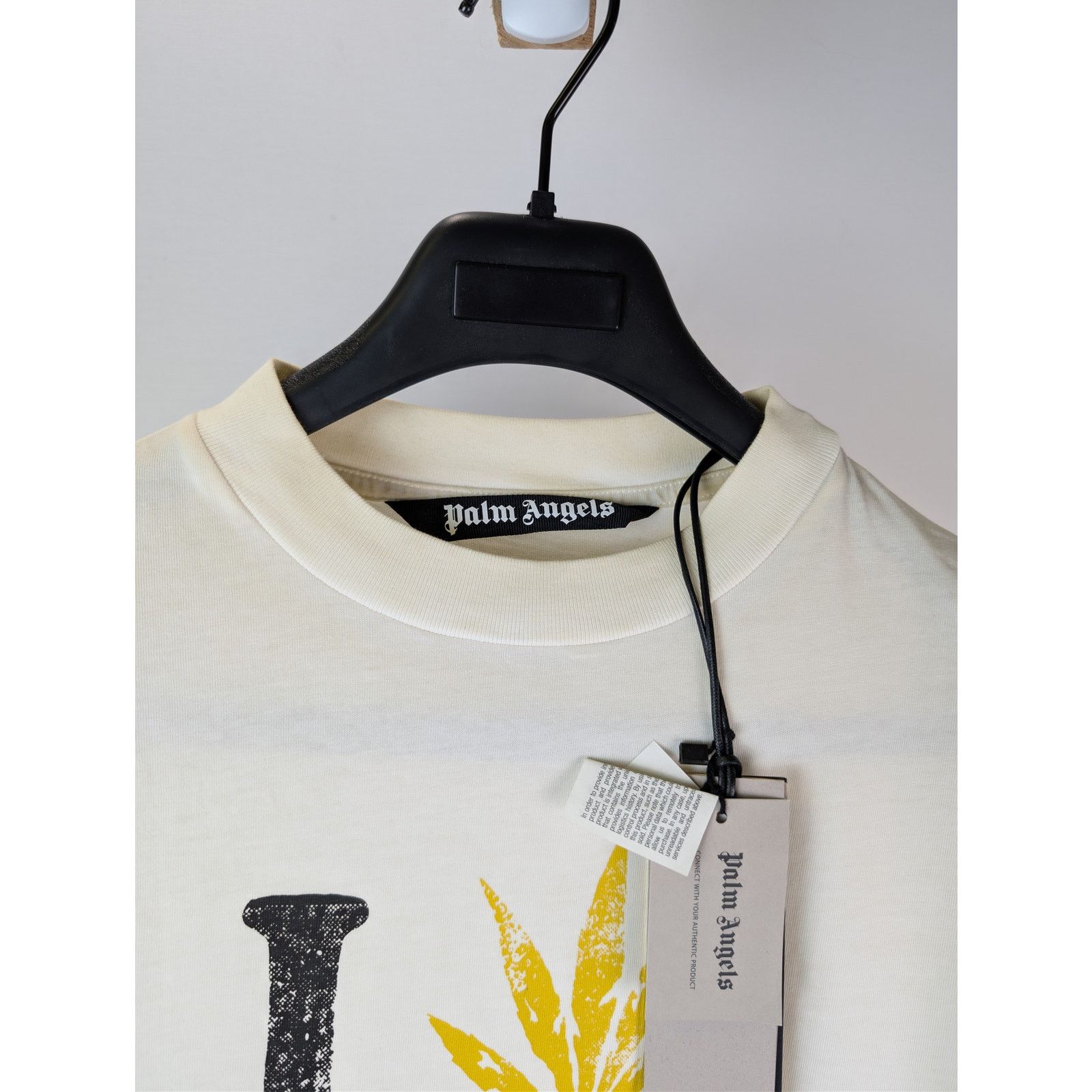 Palm Angels o1rshd1 Double Oversized LA T-Shirt in Off White / Yellow Size US S / EU 44-46 / 1 - 7 Thumbnail