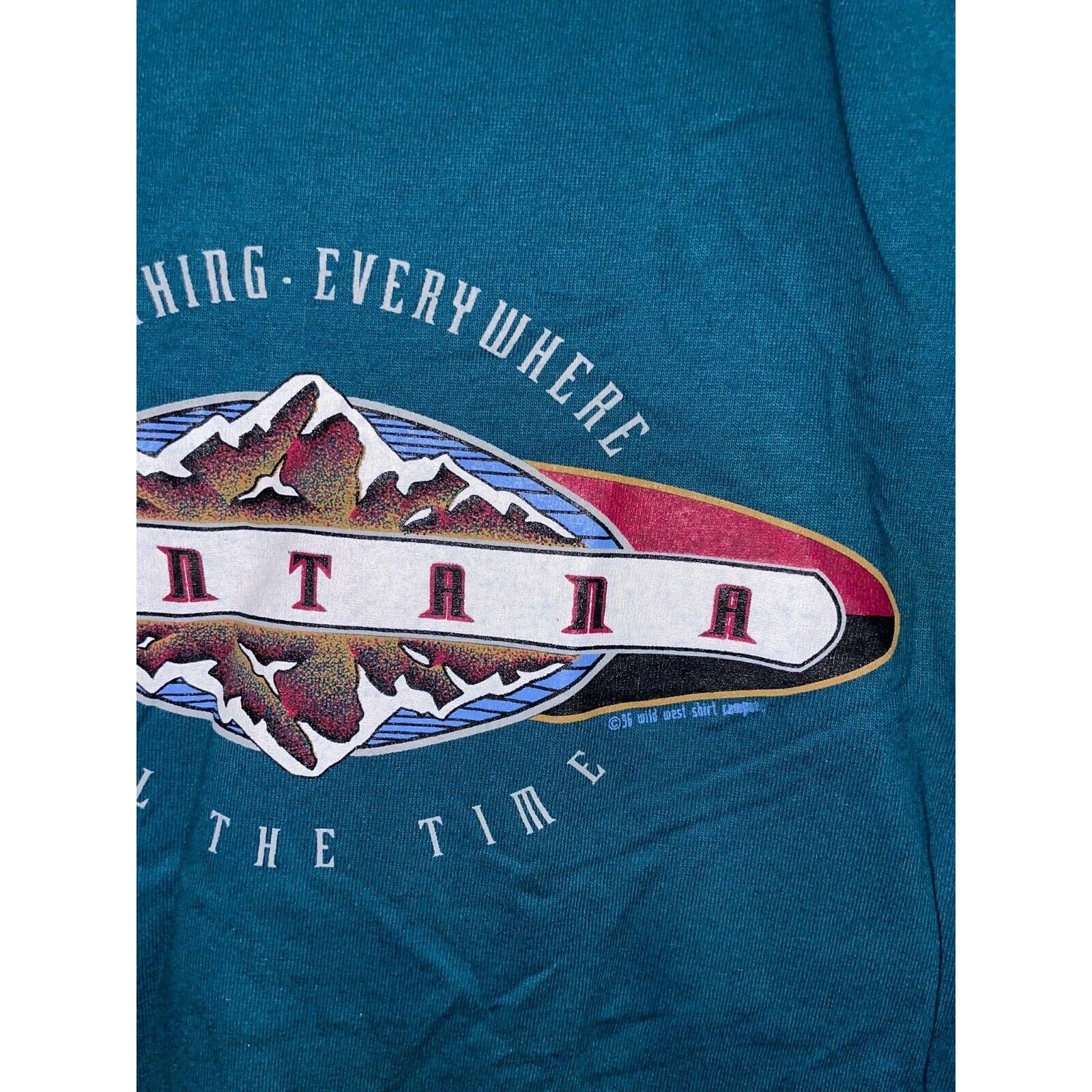 Jerzees Vintage Montana Shirt Everything Everywhere Tee 90s VTG L Size US L / EU 52-54 / 3 - 4 Thumbnail