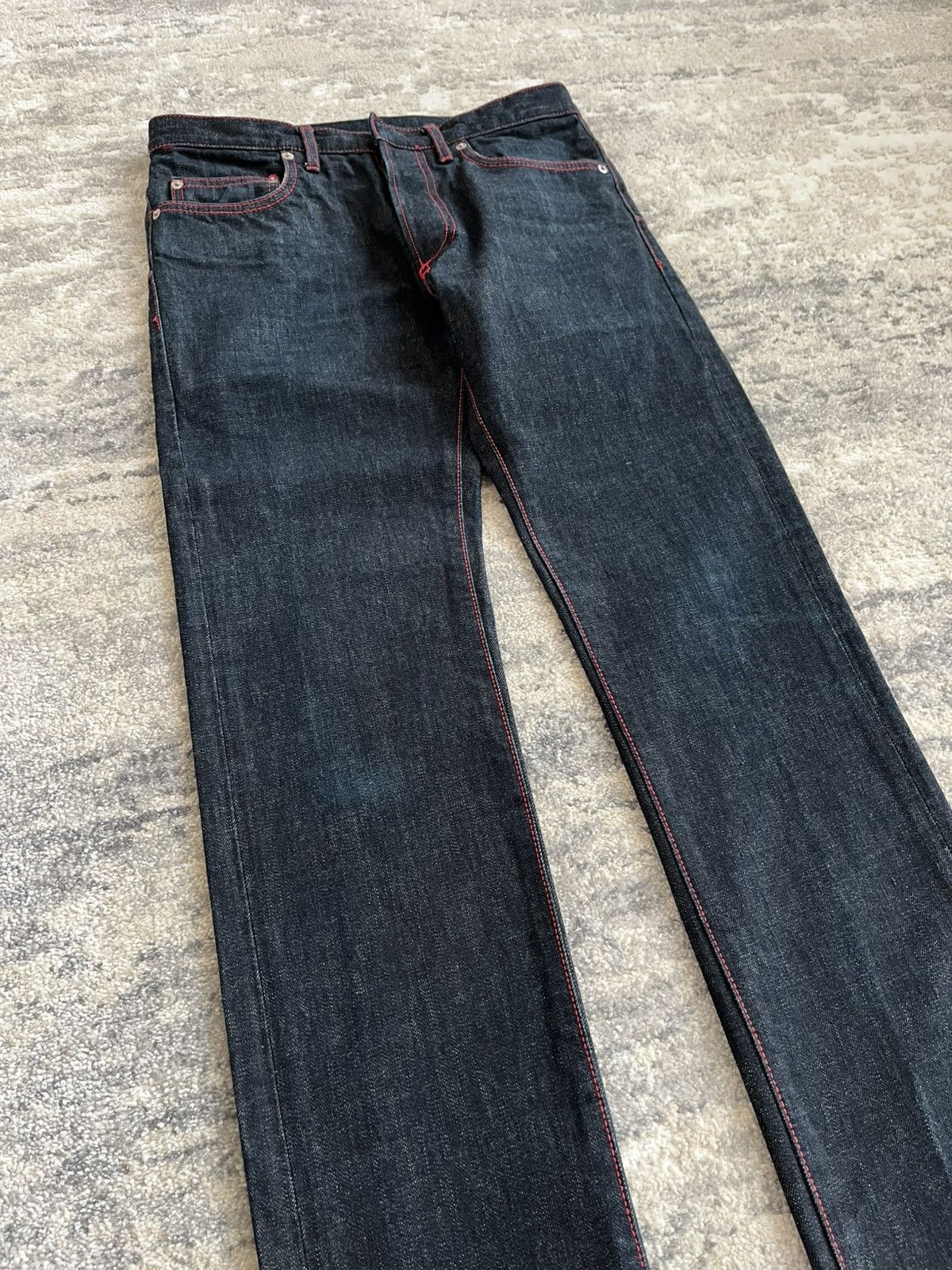 Dior dior homme ss13 red stitch denim Size US 29 - 5 Thumbnail