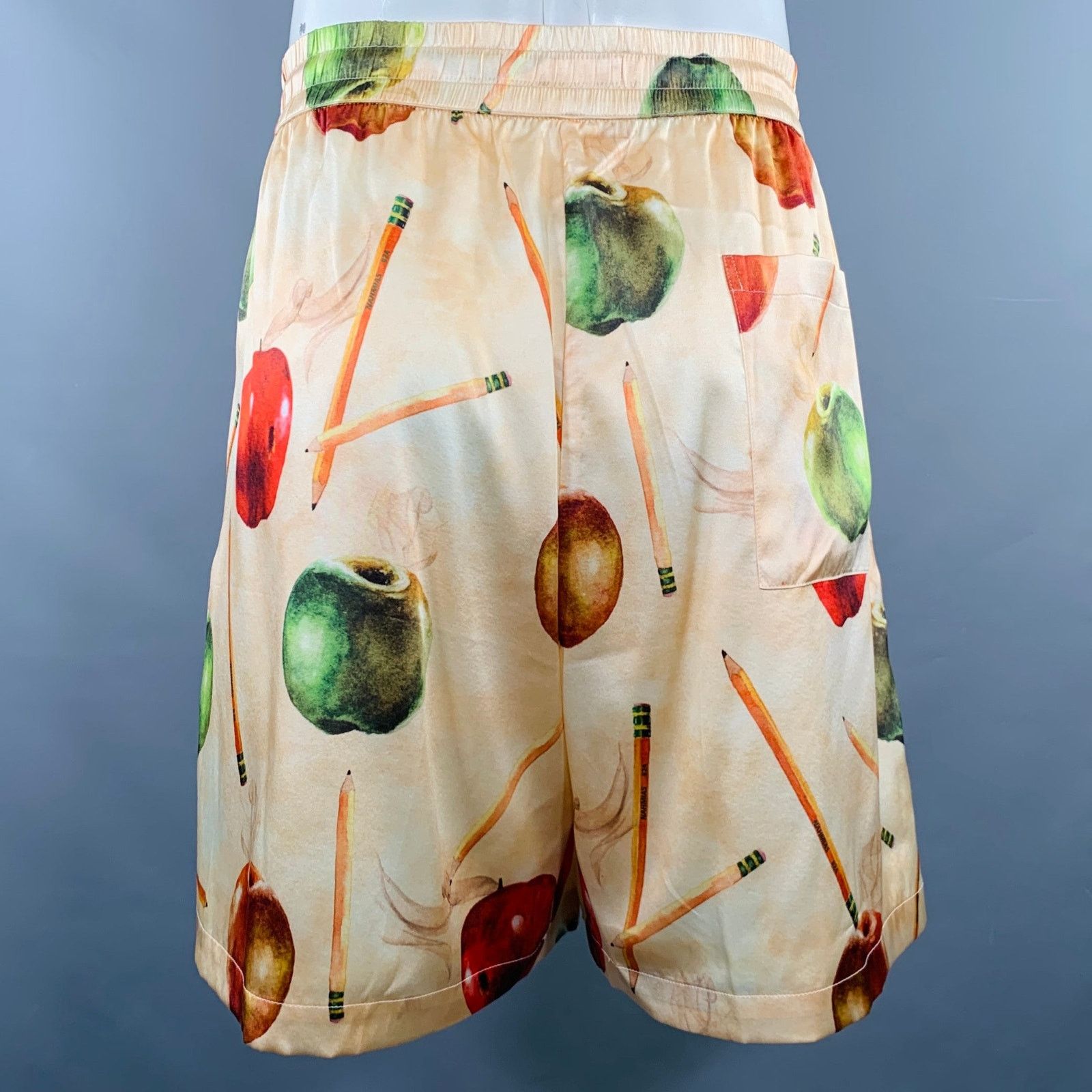 Nahmias NAHMIAS SS23 Size XXXL Print Silk Blend Drawstring Shorts Size US 40 / EU 56 - 2 Thumbnail