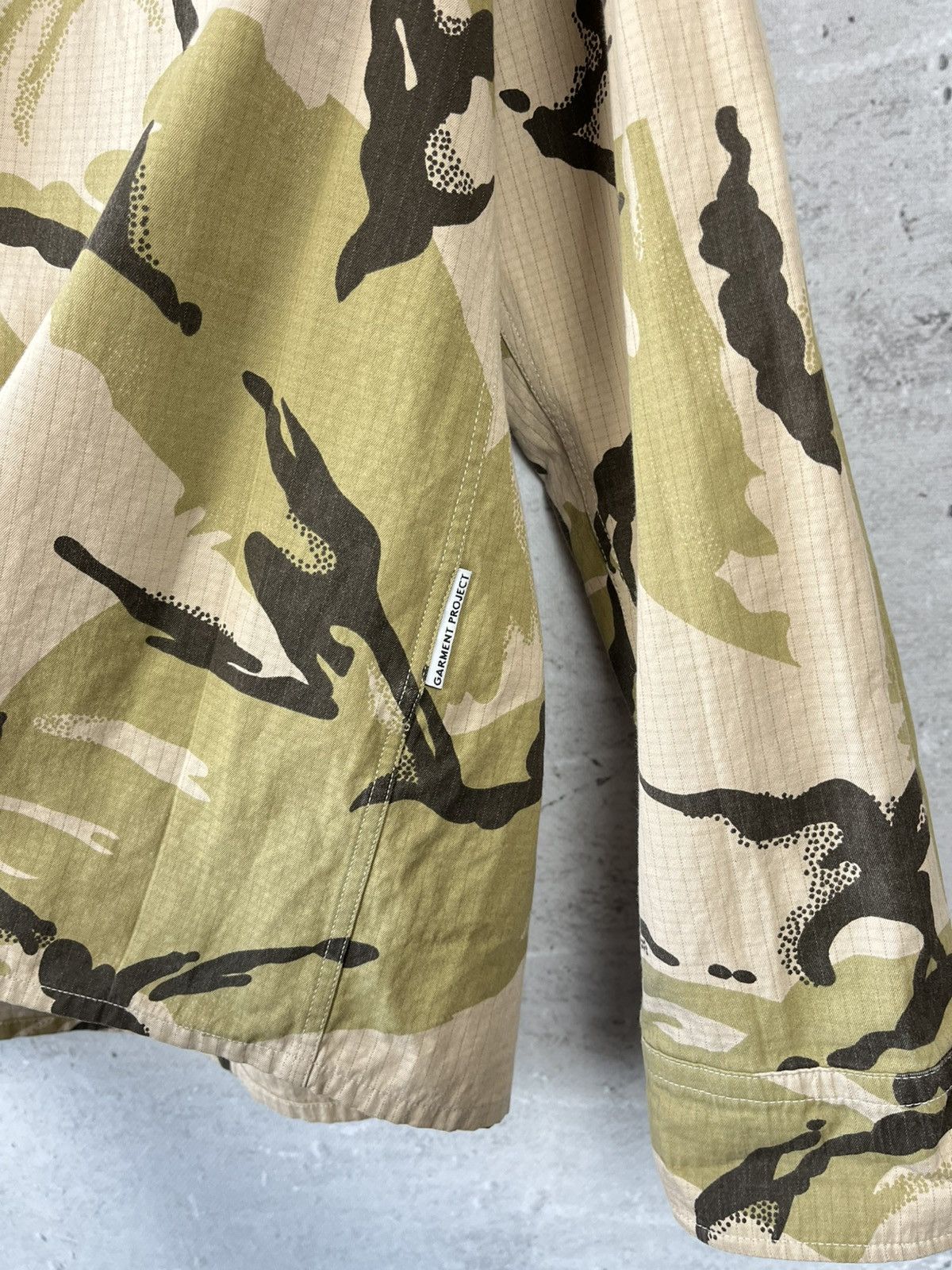 Designer × Garment Project Garment Project - Military Taupe Overshirt Rip Stop Camo M Size US M / EU 48-50 / 2 - 4 Thumbnail
