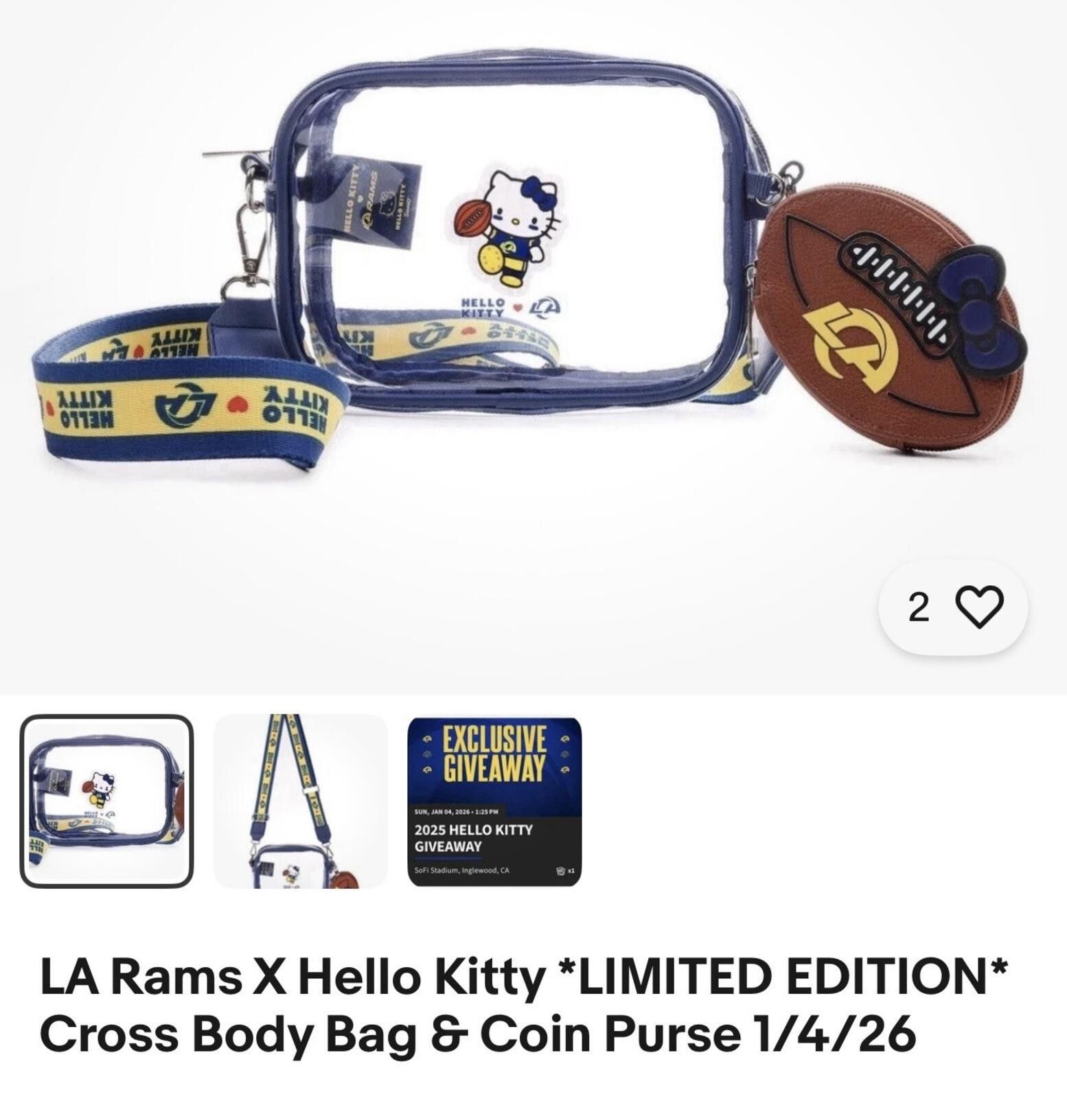 Other LA Rams X Hello Kitty *LIMITED EDITION* Cross Body Bag Size ONE SIZE - 2 Thumbnail