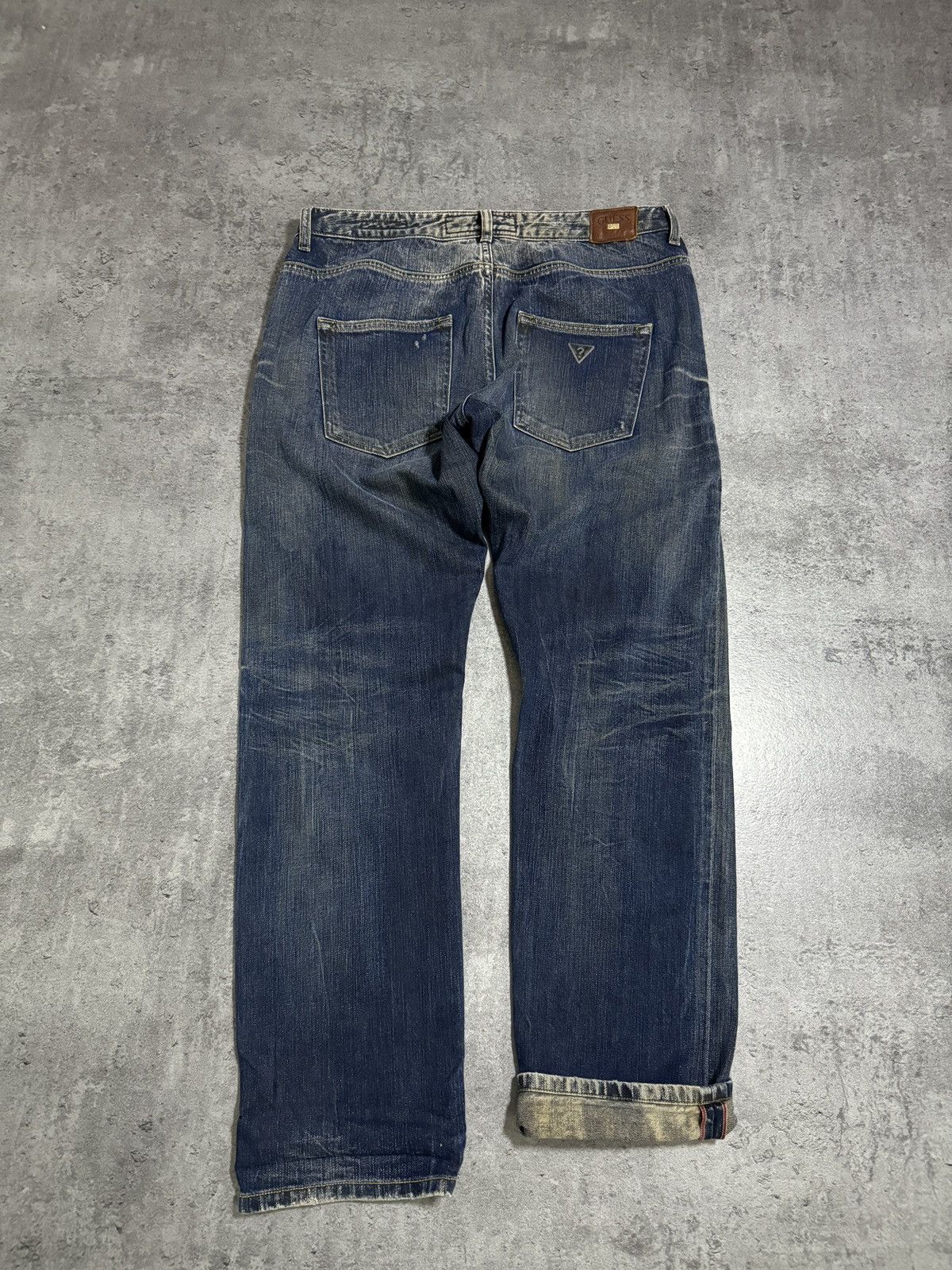 Japanese Brand × Vintage Guess Selvedge Vintage Baggy Jeans Distressed Rap Skate Y2K Size US 28 / EU 44 - 3 Thumbnail