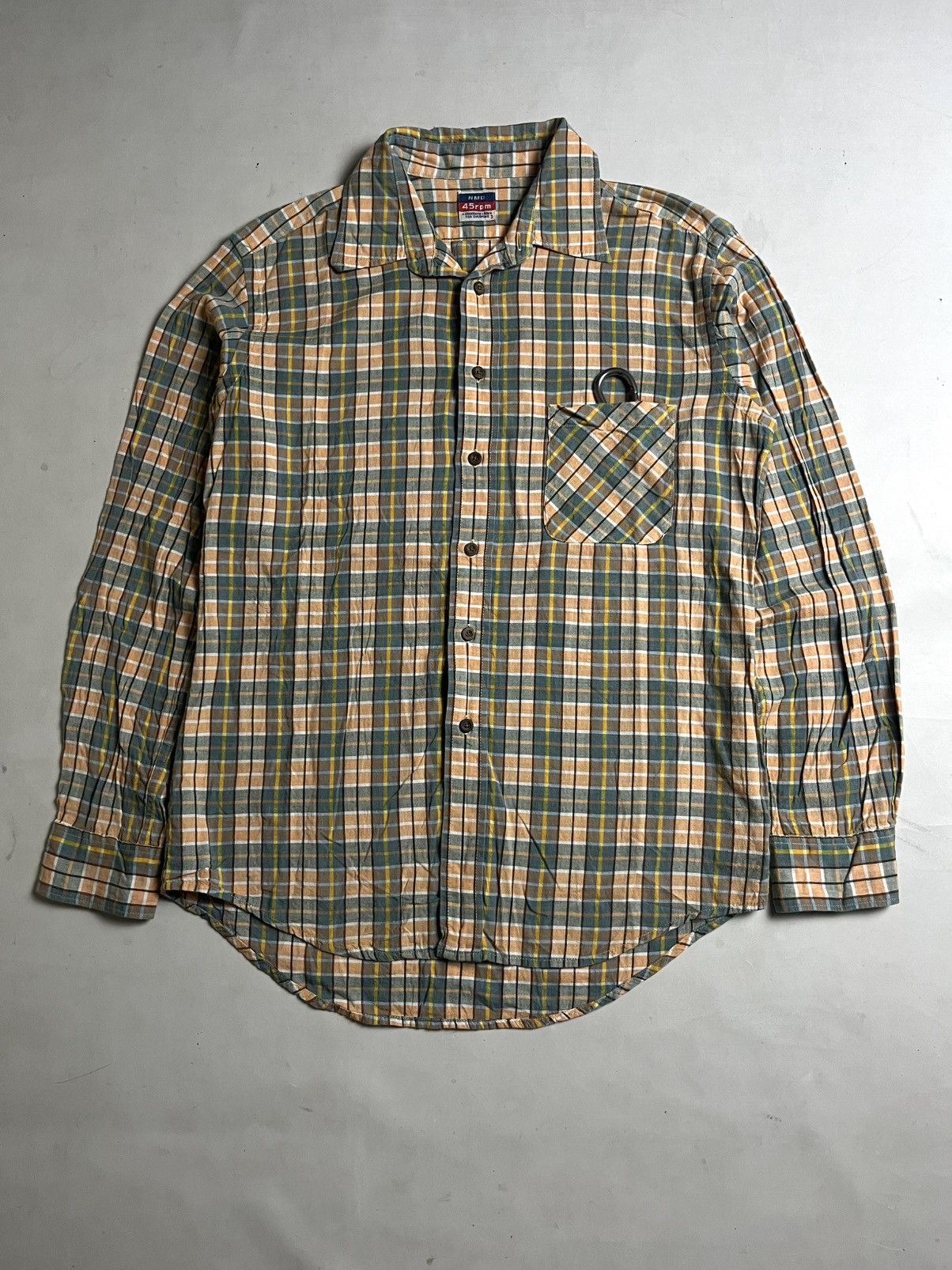 45rpm 👔NEW👔NMD By 45 Rpm Plaid Shirt Made in India Size US L / EU 52-54 / 3 - 1 Thumbnail