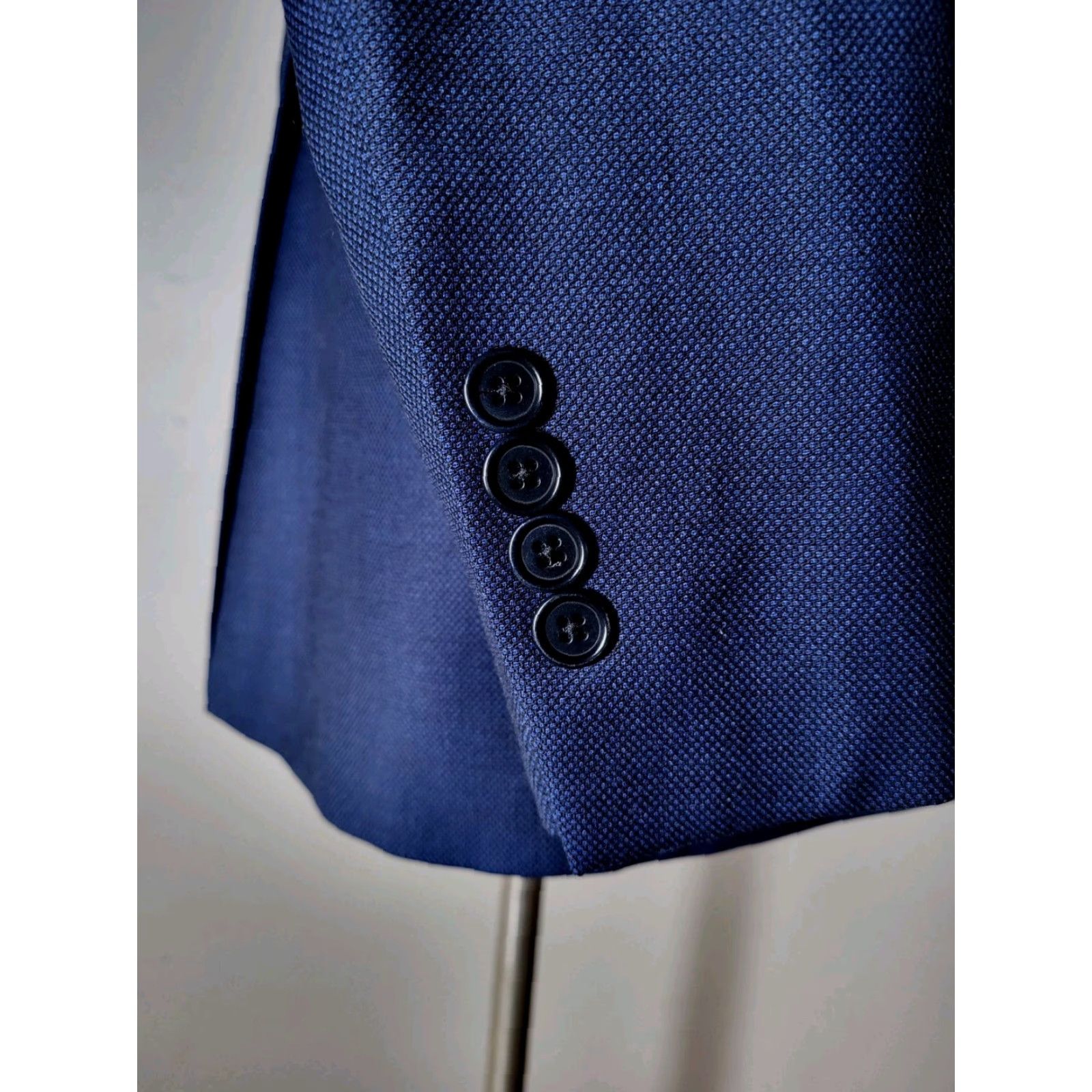 Brooks Brothers Brooks Brothers Regent Blue Black Check Birdseye Suit 46L Jacket Blazer Pant W40 2 Piece Men Size 46R - 5 Thumbnail