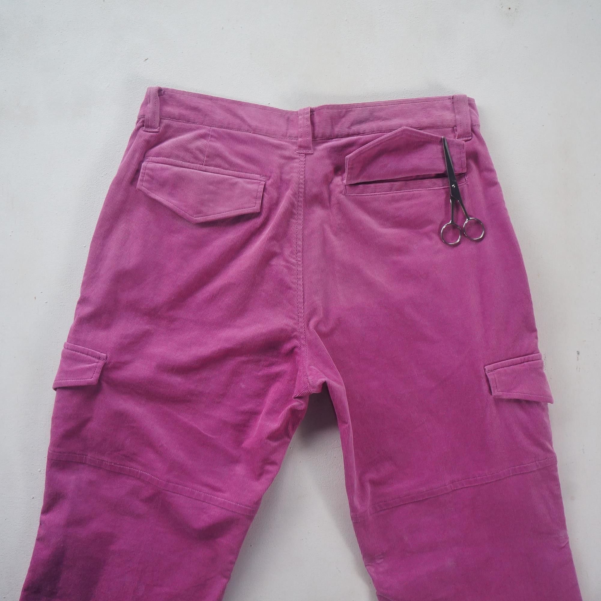 Kappa Kappa Pink Multi Pockets Cargo Corduroy Pants Size 30" / US 8 / IT 44 - 6 Thumbnail