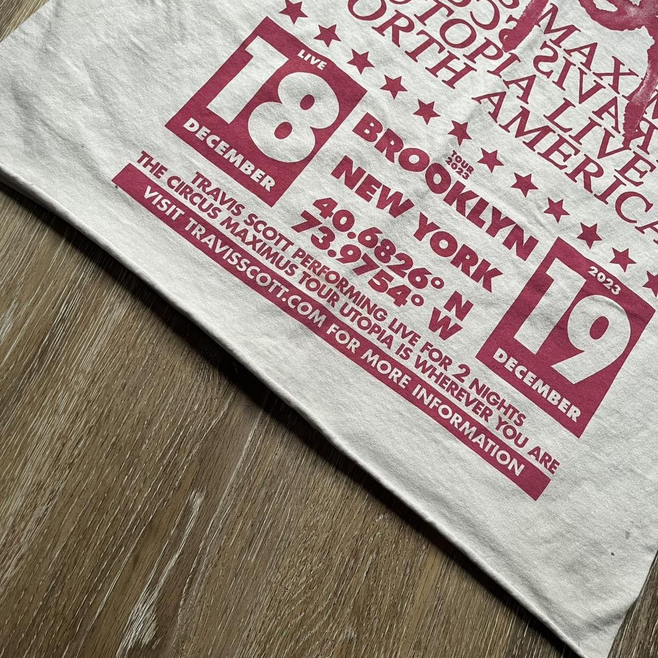 Travis Scott travis scott utopia brooklyn new york maximus tour tee Size US L / EU 52-54 / 3 - 4 Thumbnail