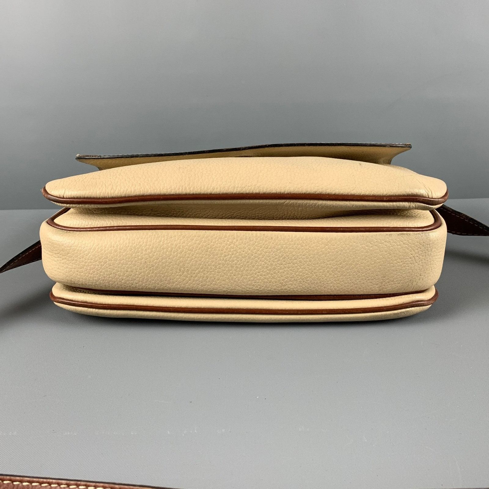 Bally BALLY Cream Brown Pebble Grain Leather Cross Body Handbag Size ONE SIZE - 13 Thumbnail