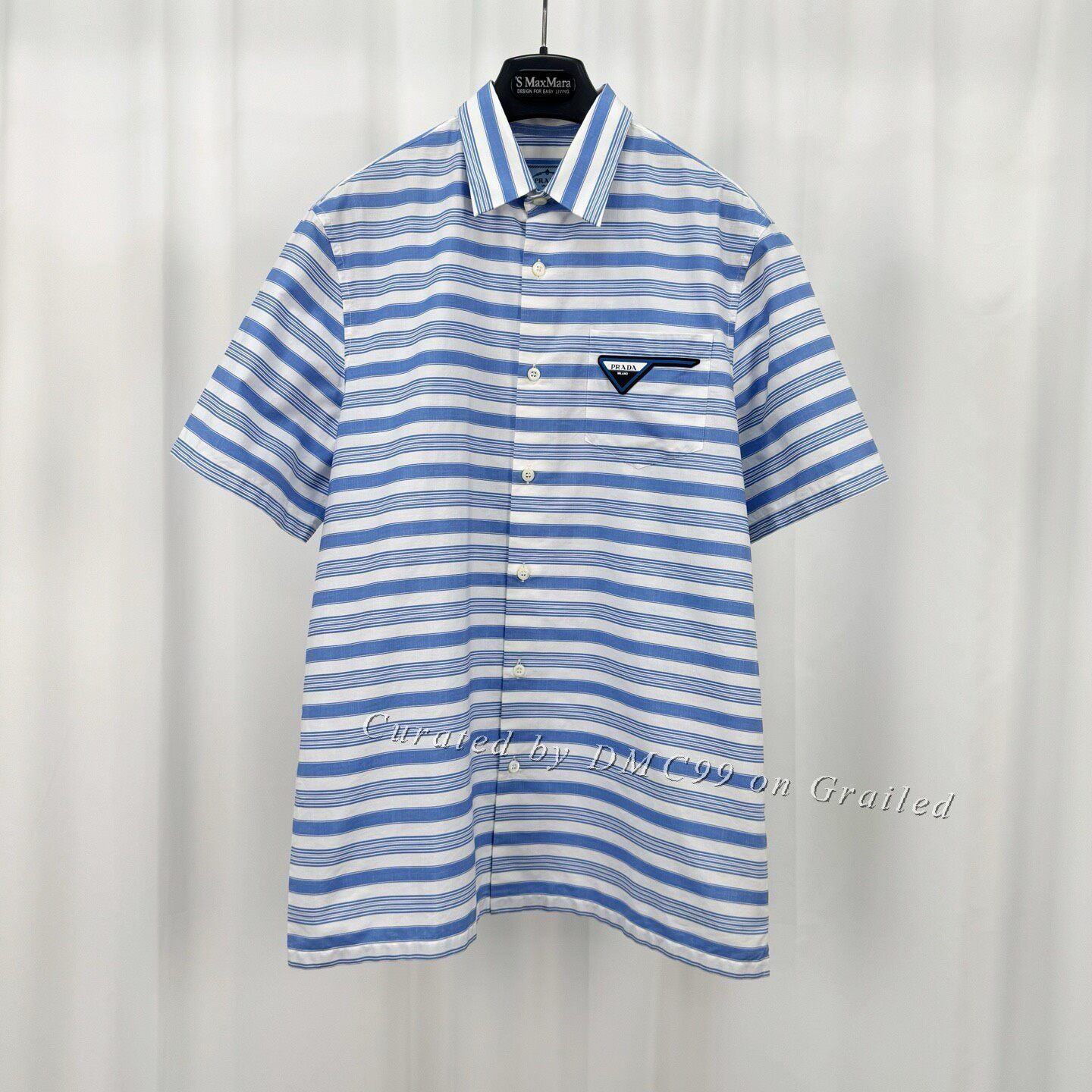 Prada Prada Triangle Logo Letter Stripe Shirt Size S / US 4 / IT 40 - 1 Thumbnail